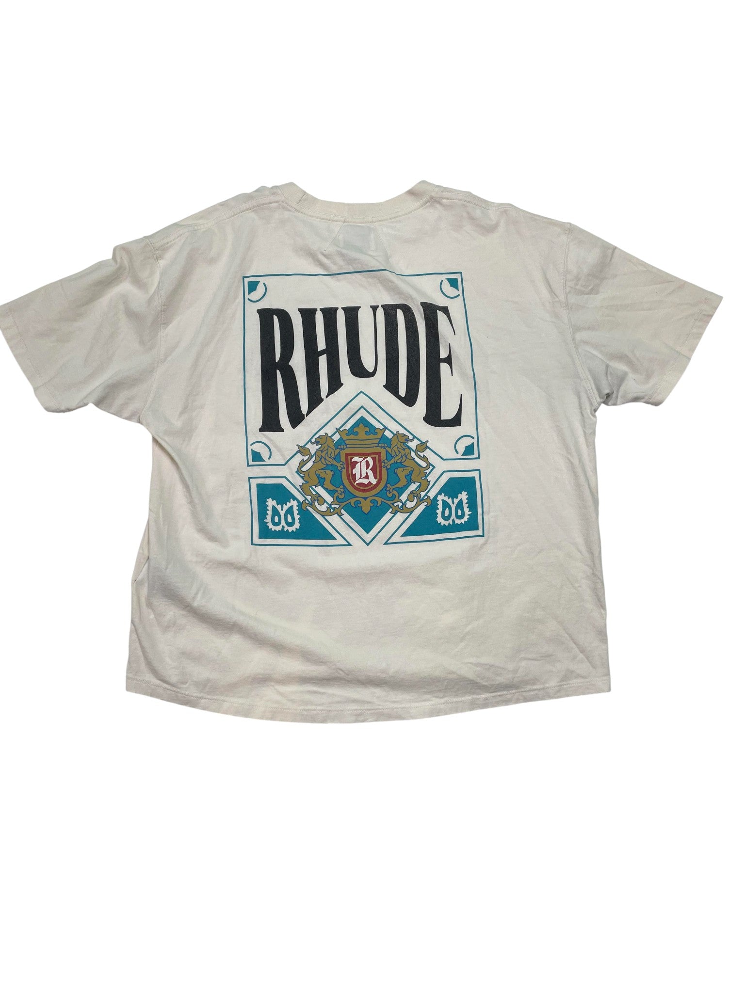 Rhude Cream & Teal Tee