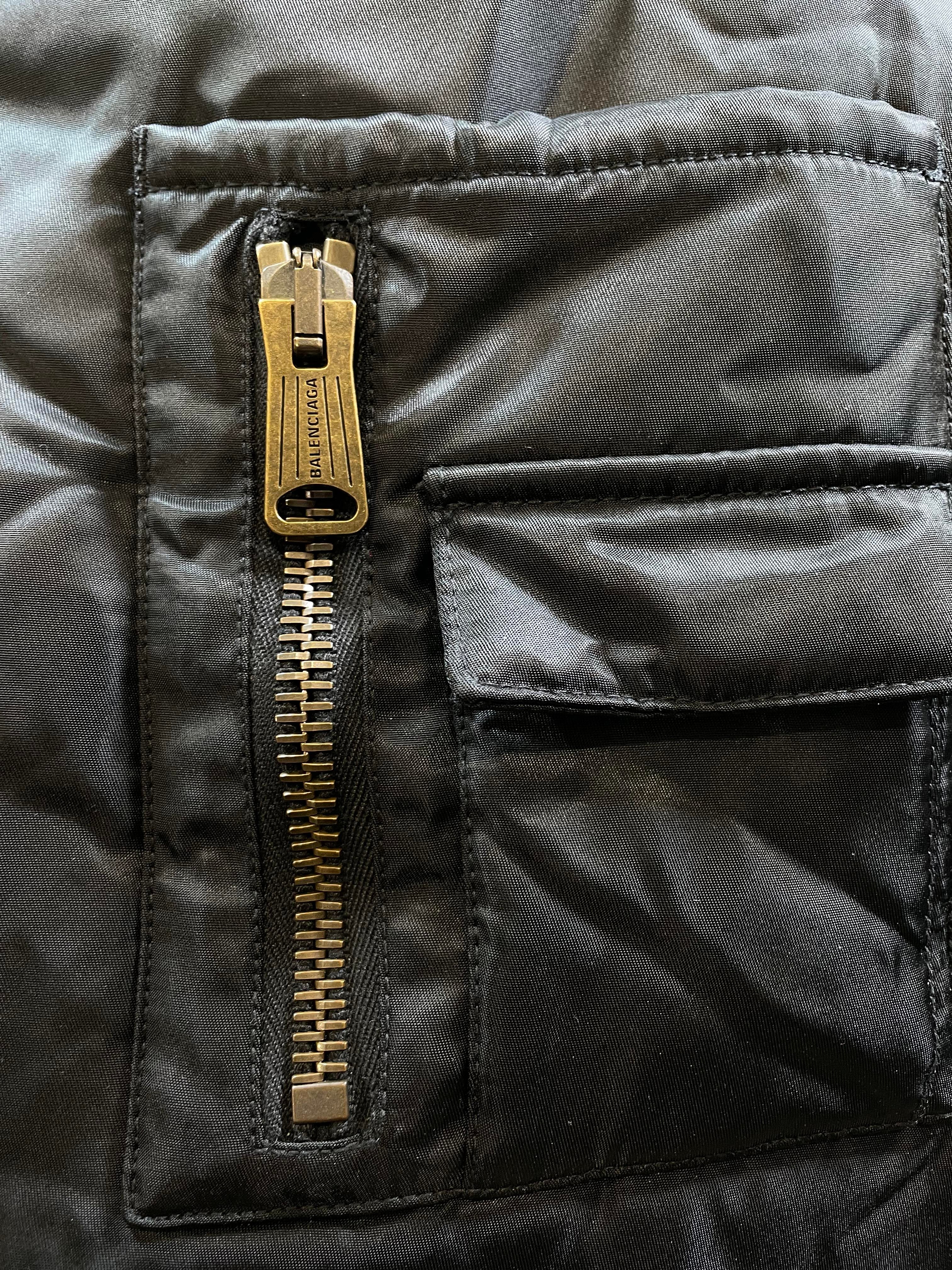 Balenciaga All In Hybrid Black Bomber Jacket