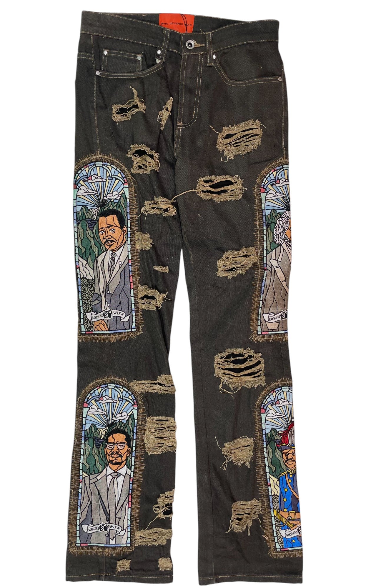 WDW Barriers Brown Multi Denim
