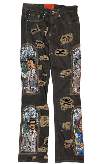 WDW Barriers Brown Multi Denim