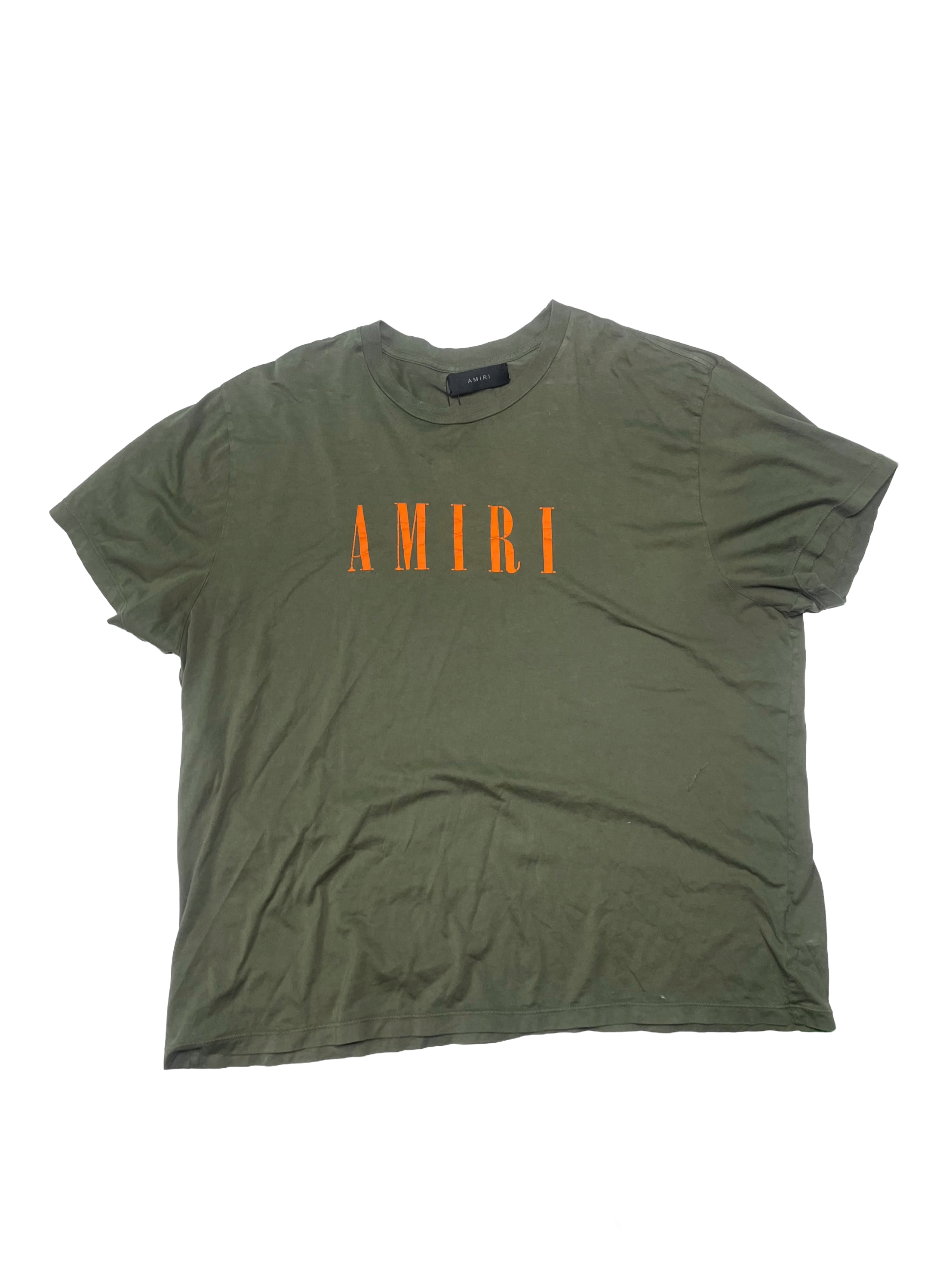 Amiri Core Logo Olive & Orange Tee