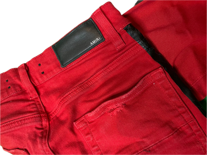 Amiri Thrasher Red & Black Jeans