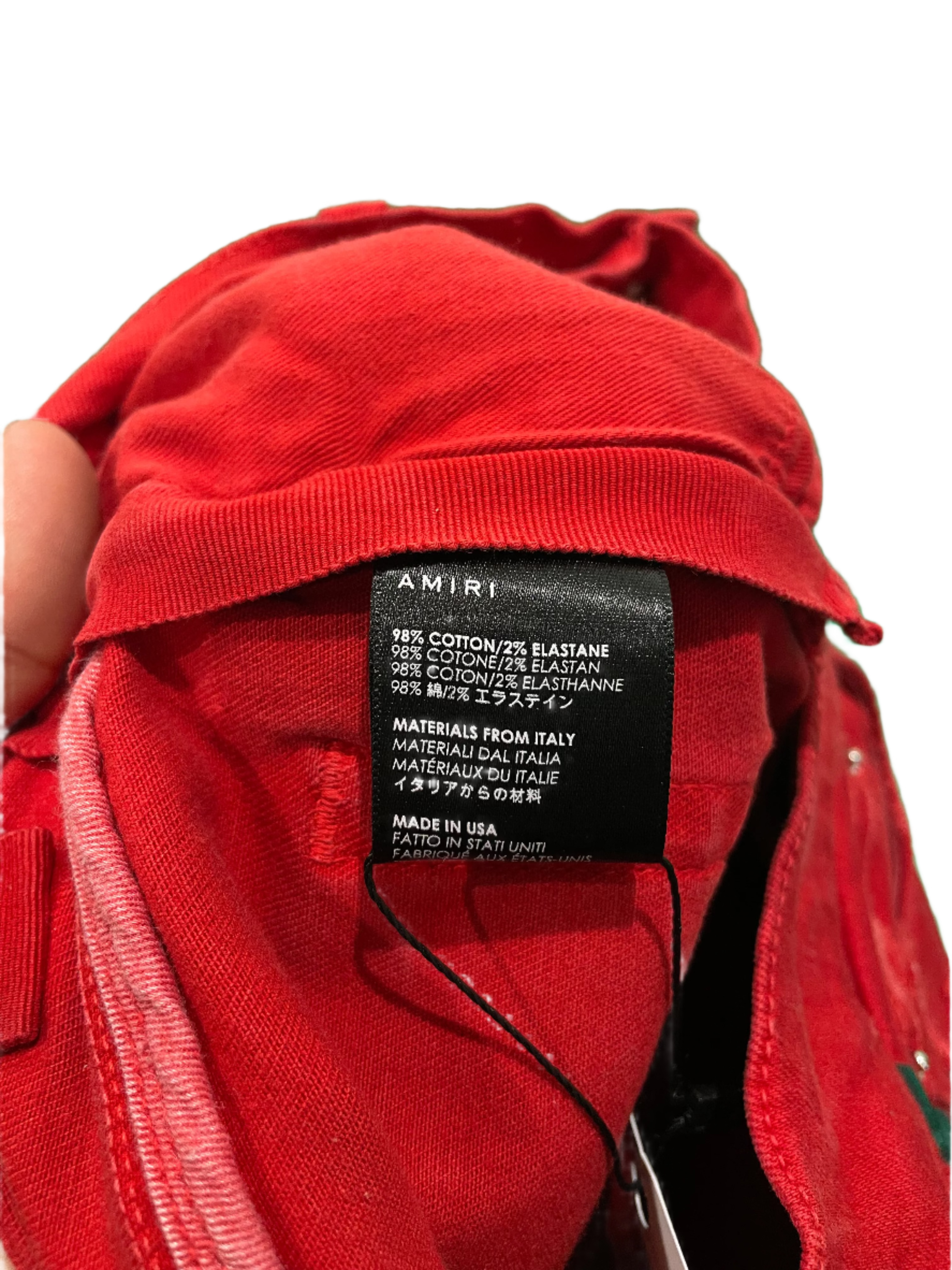 Amiri Thrasher Red & Black Jeans