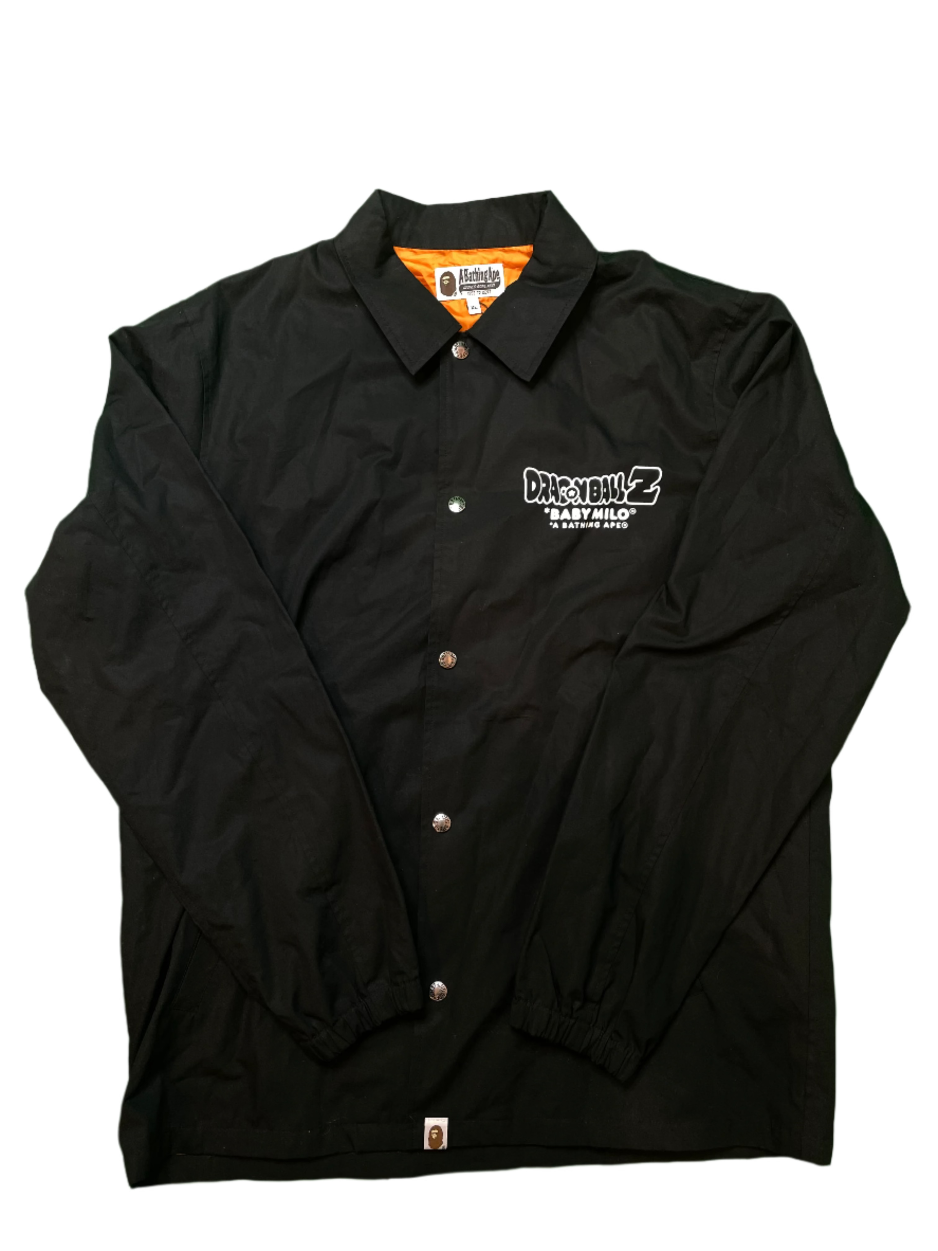 BAPE x Dragon Ball Z Black Button Up Black & Orange Shirt Jacket