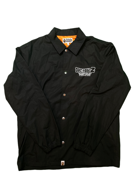 BAPE x Dragon Ball Z Black Button Up Black & Orange Shirt Jacket
