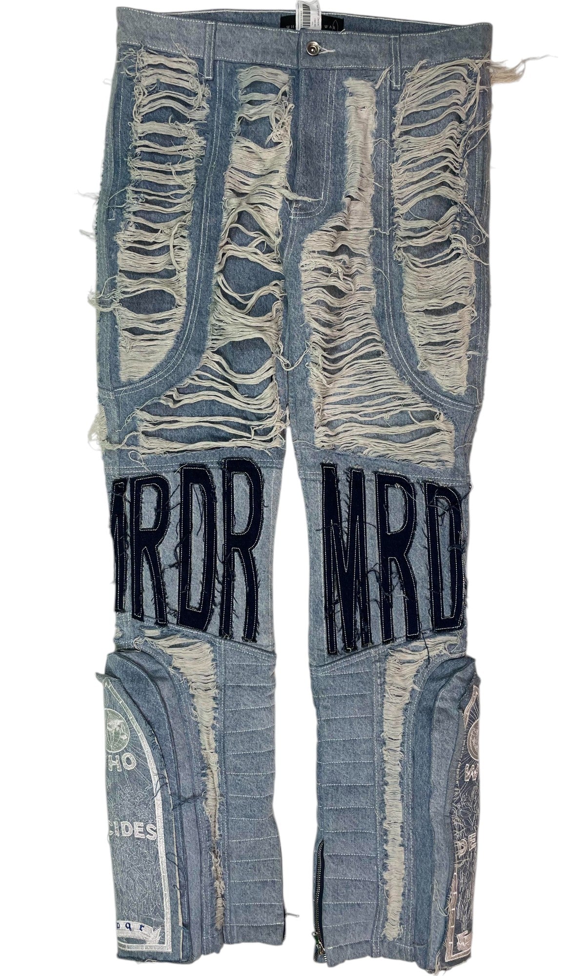 WDW Moto Light Wash Denim Jeans