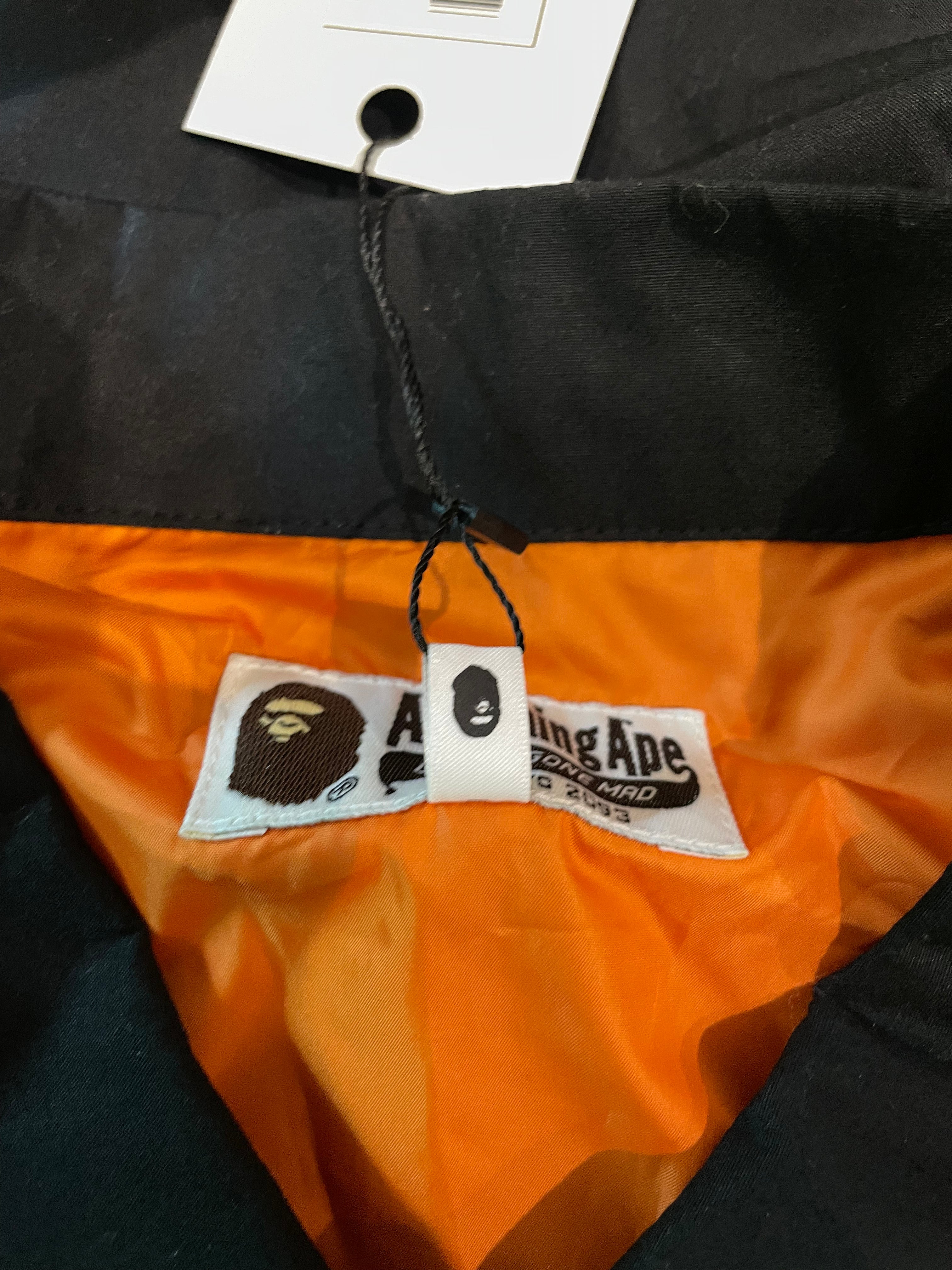 BAPE x Dragon Ball Z Black Button Up Black & Orange Shirt Jacket