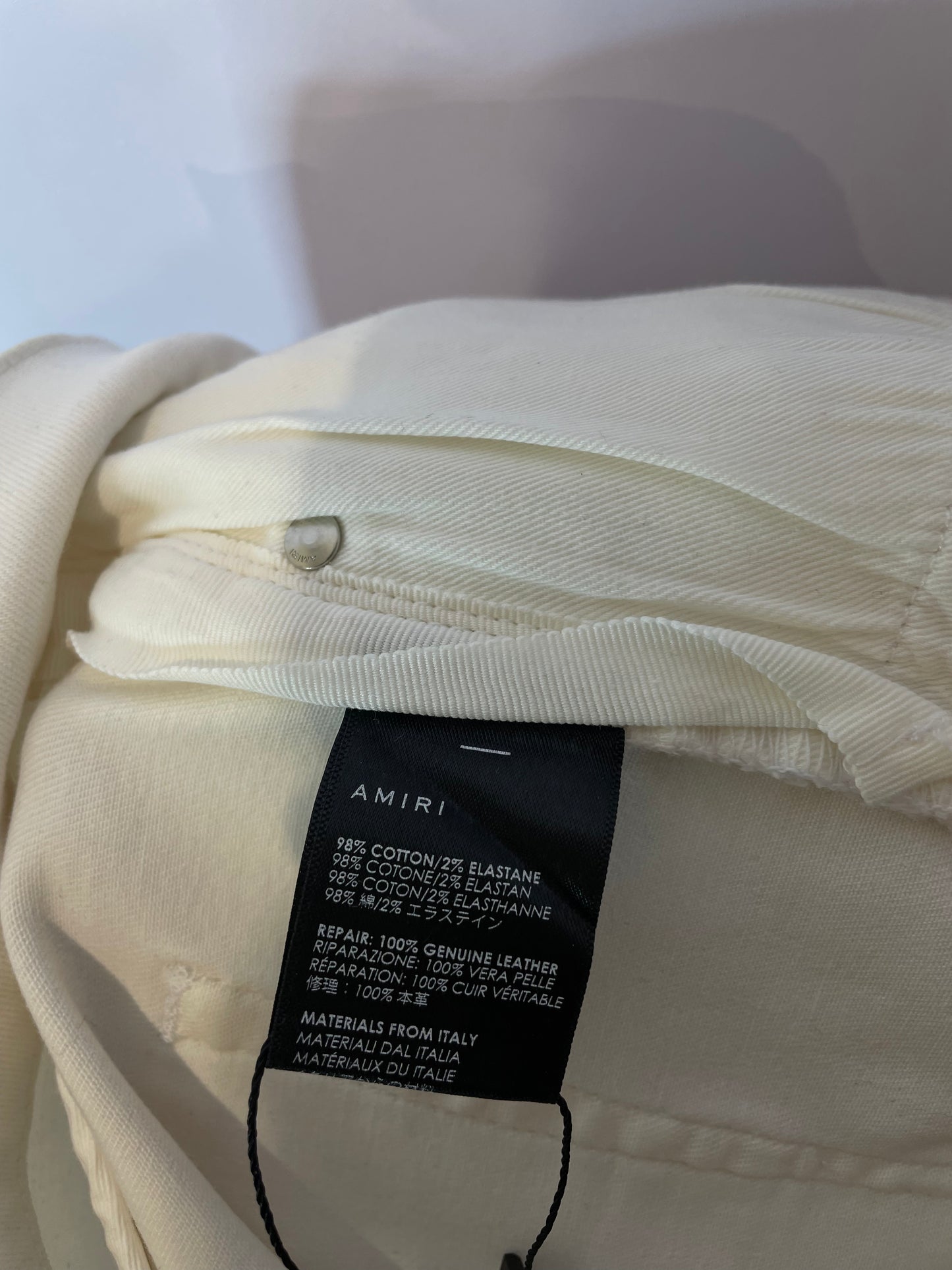 Amiri MX1 White White Patch Used 33