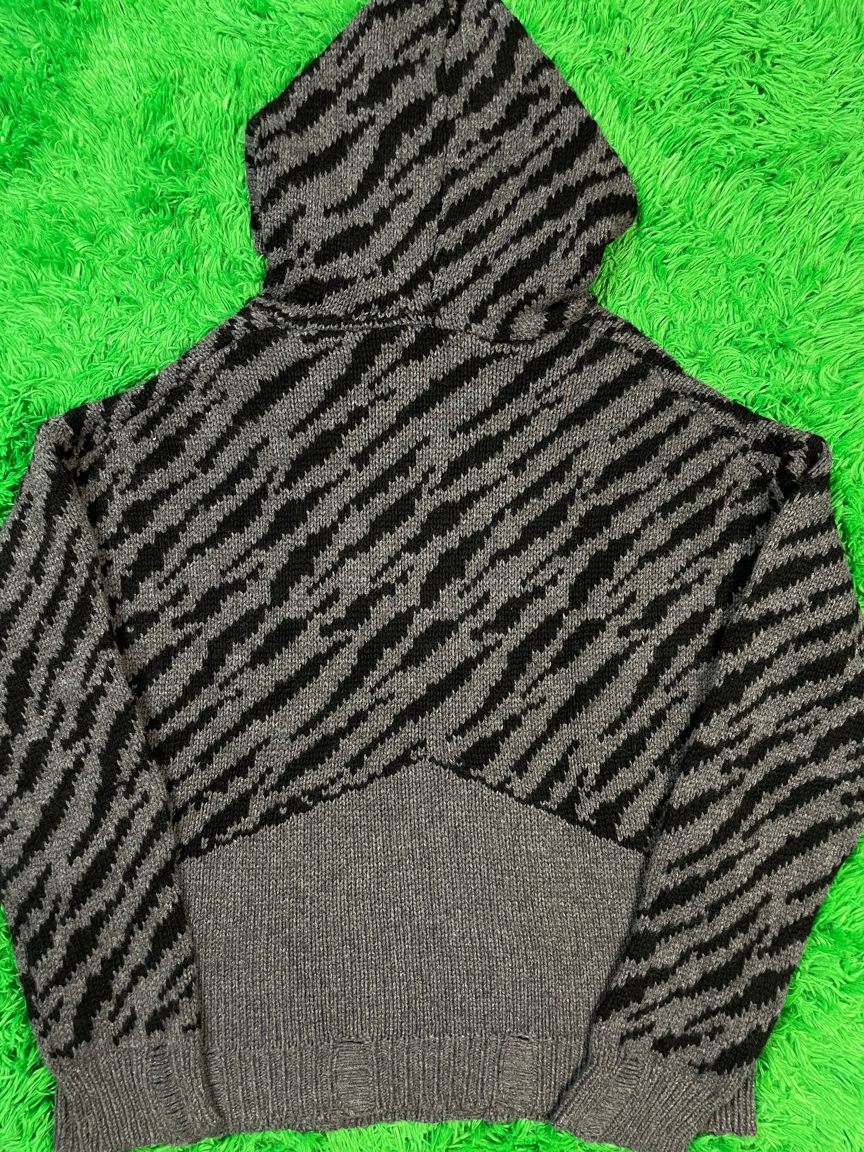 Rhude Zebra Knit Hoodie Medium New