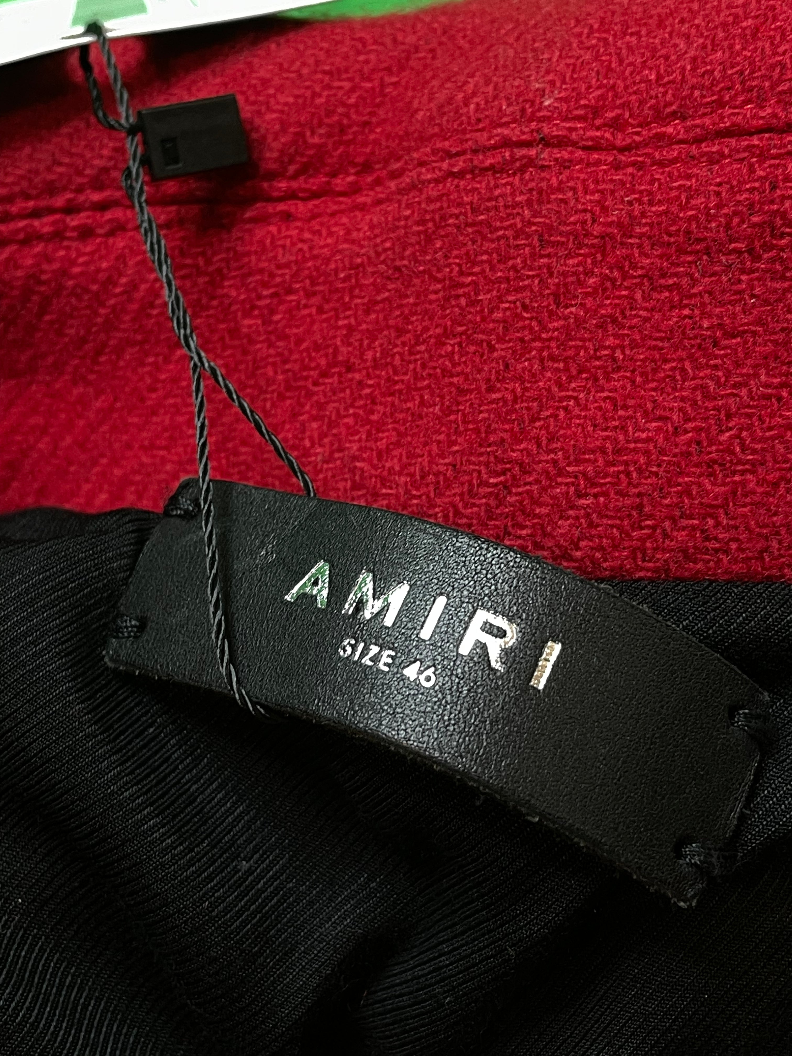 Amiri MA Diamond Logo Red Varsity Jacket
