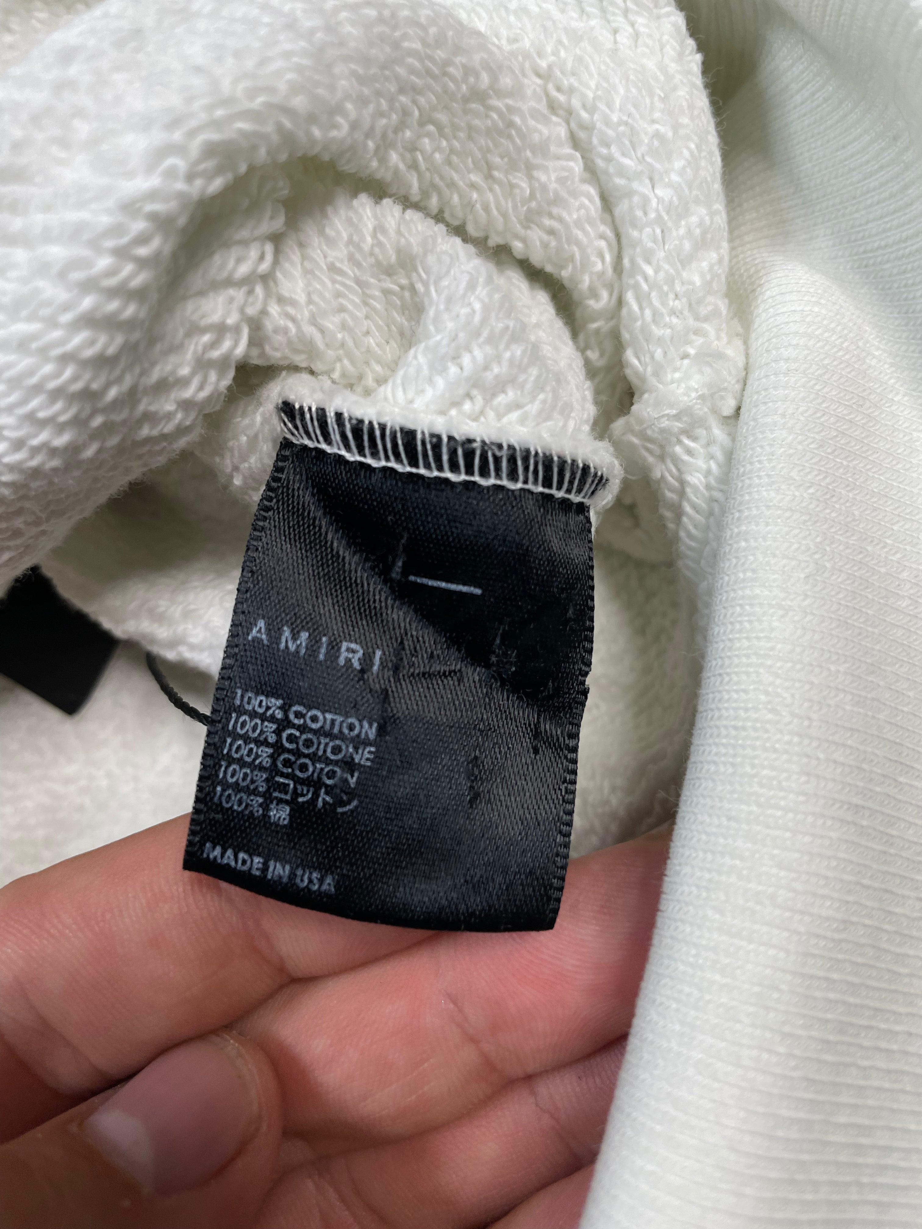 Amiri Bone White Hoodie
