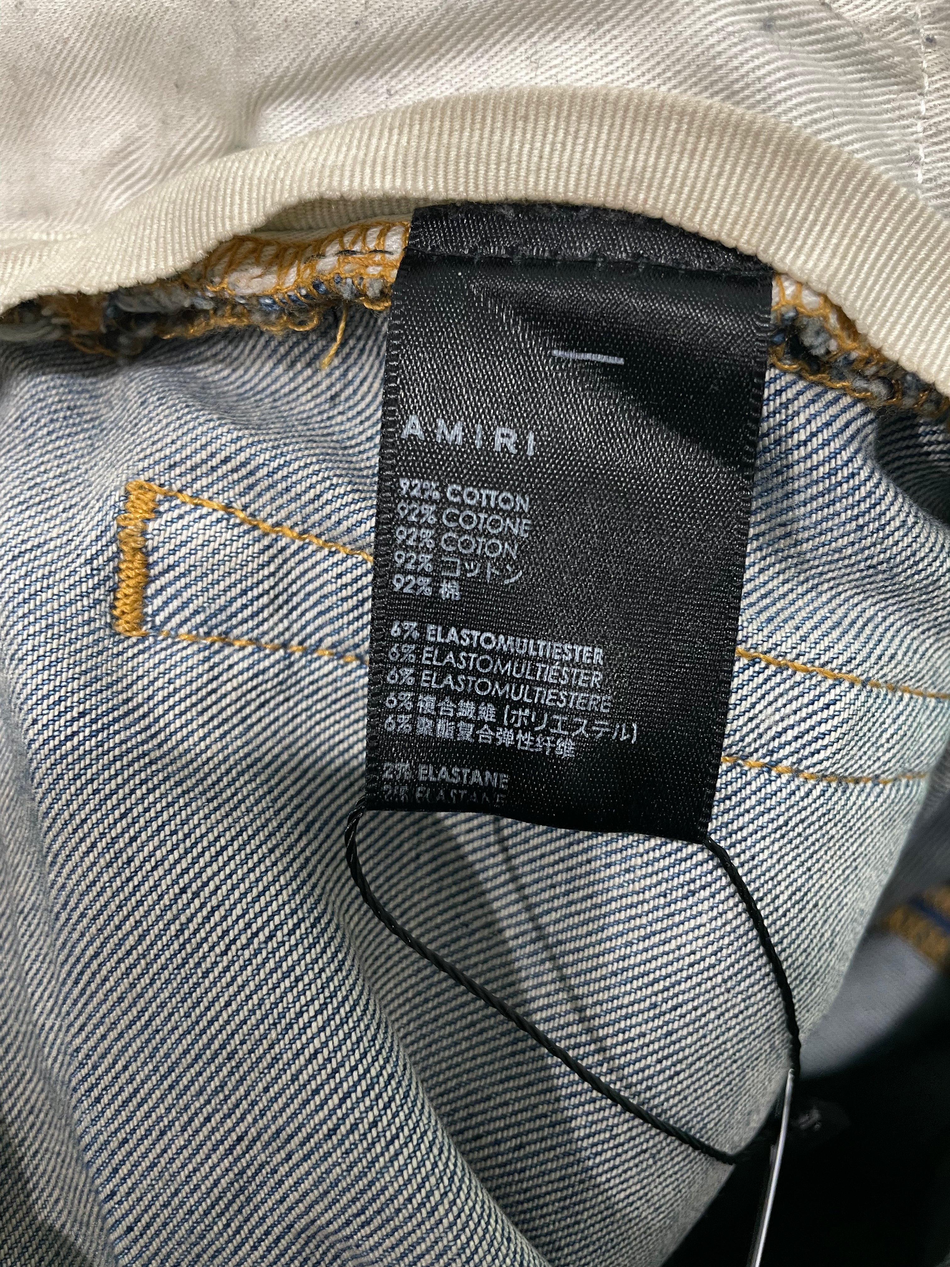 Amiri Thrasher Light Wash Plain Blue Jeans