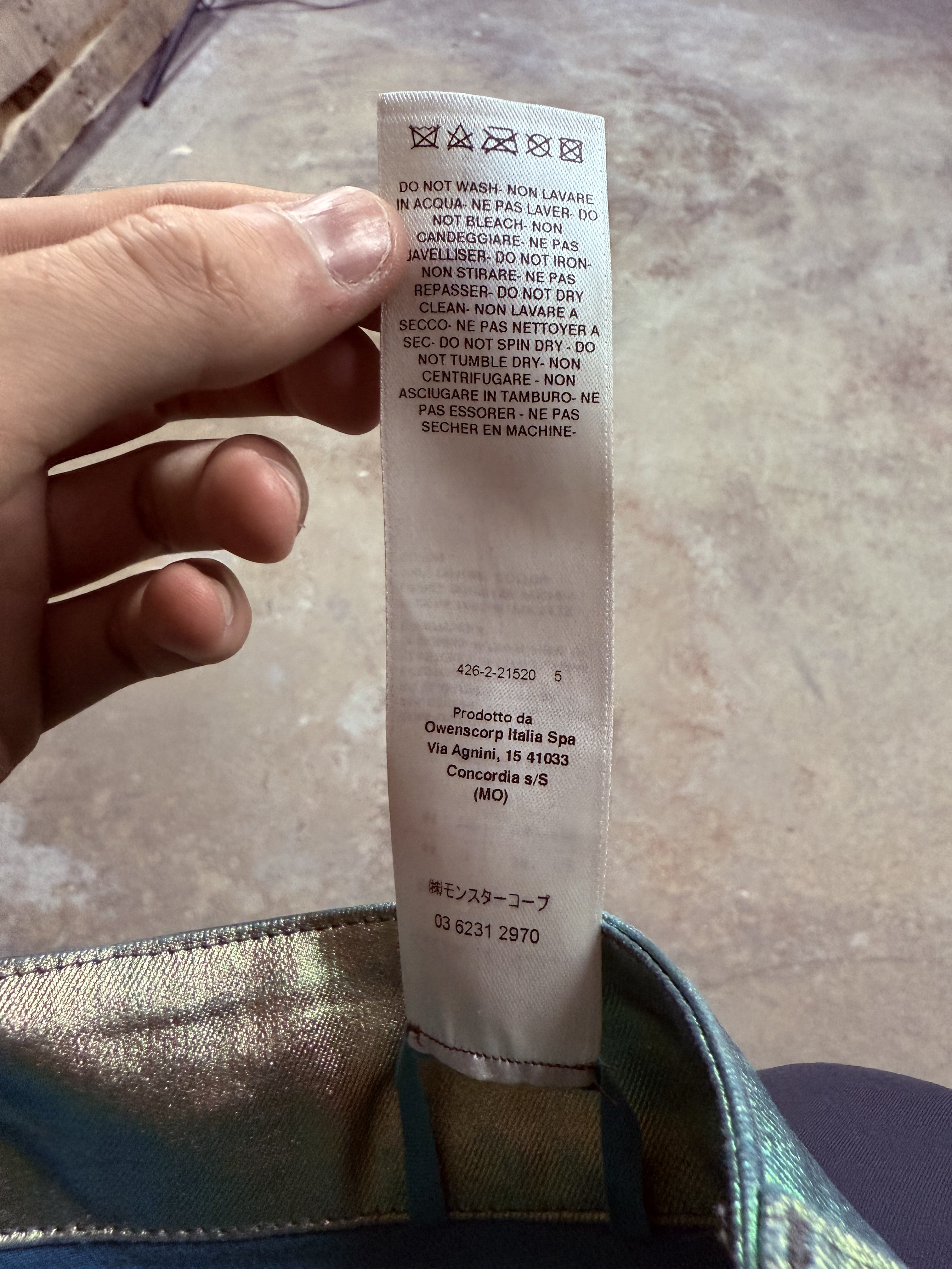 Rick Owen Metallic Jeans Used 34