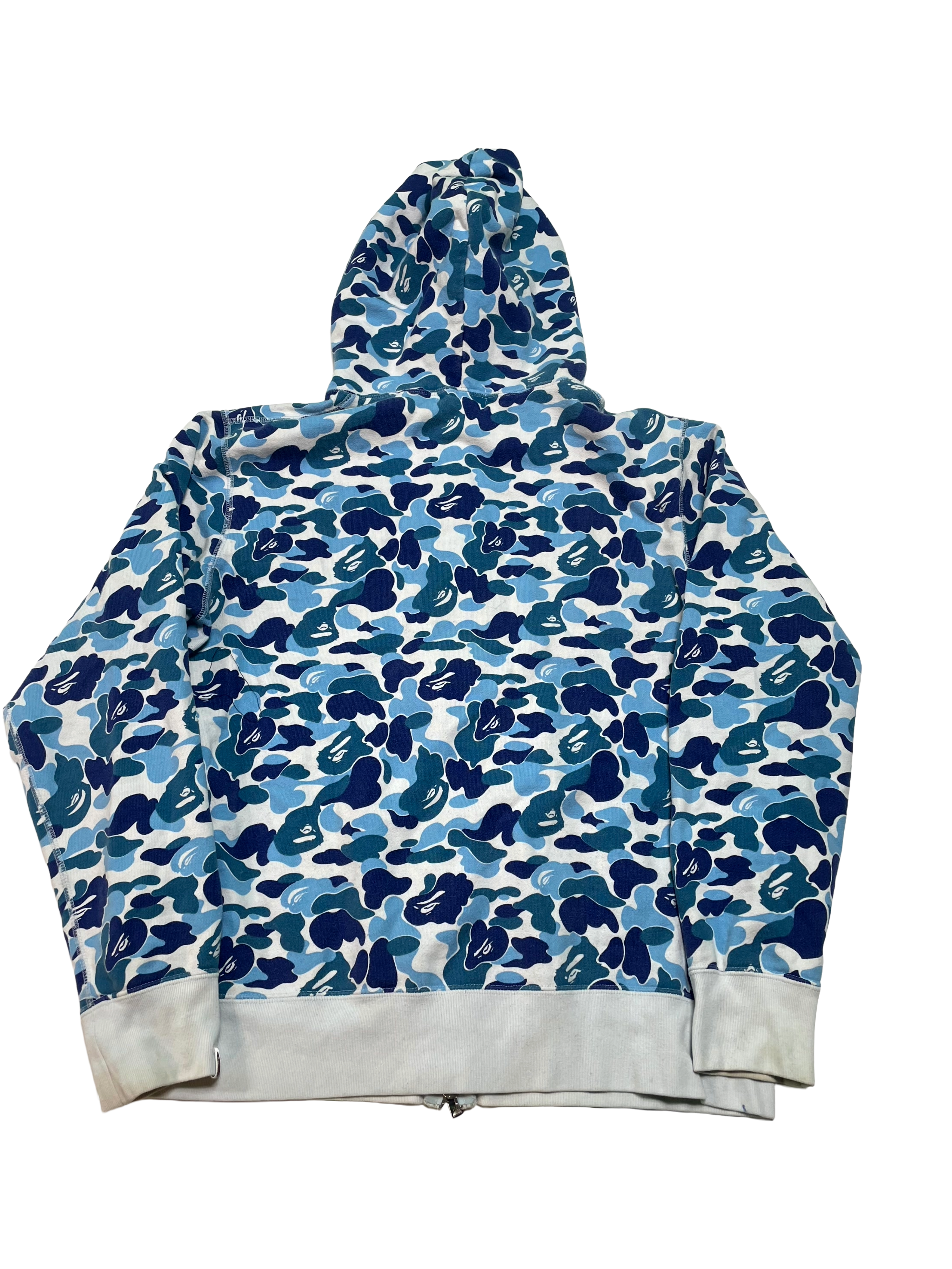 BAPE Camo Zip Up Blue Hoodie