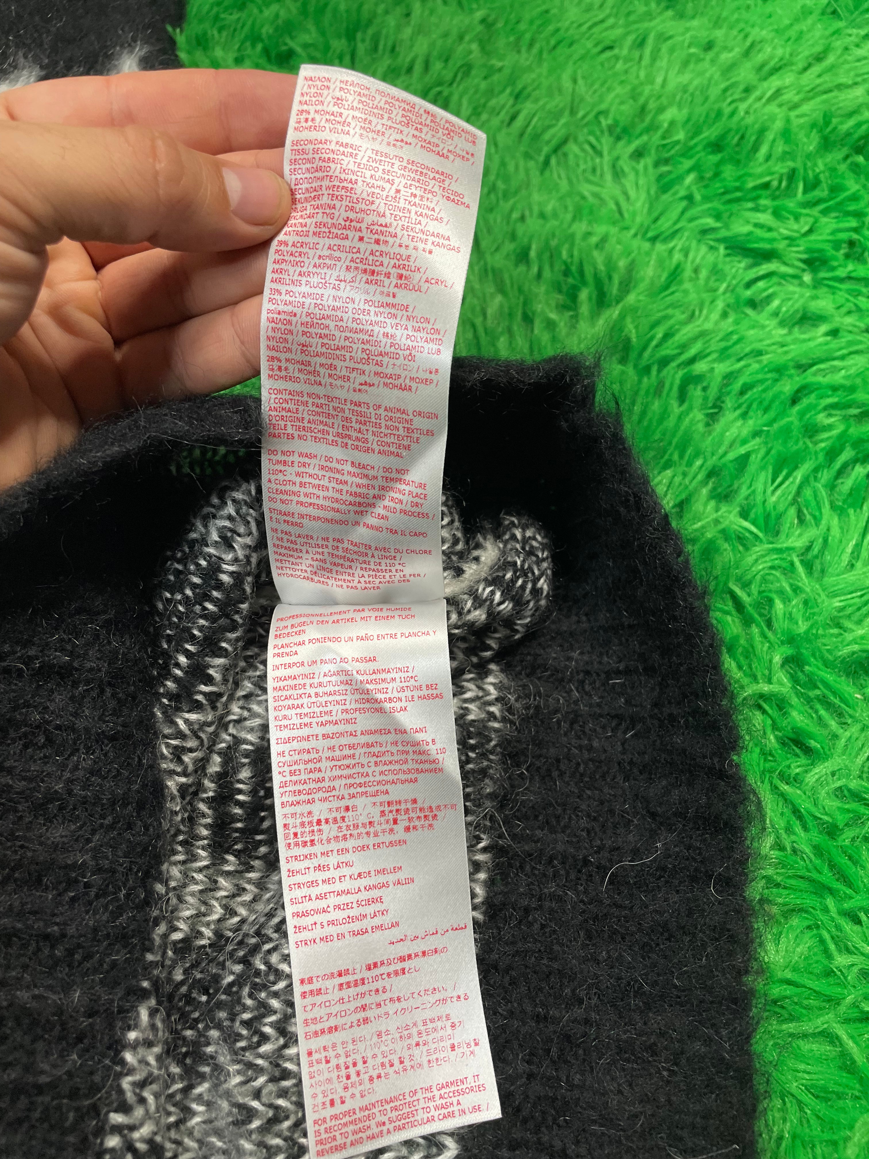 Marni Brushed Check Fuzzy Wuzzy Black Cardigan
