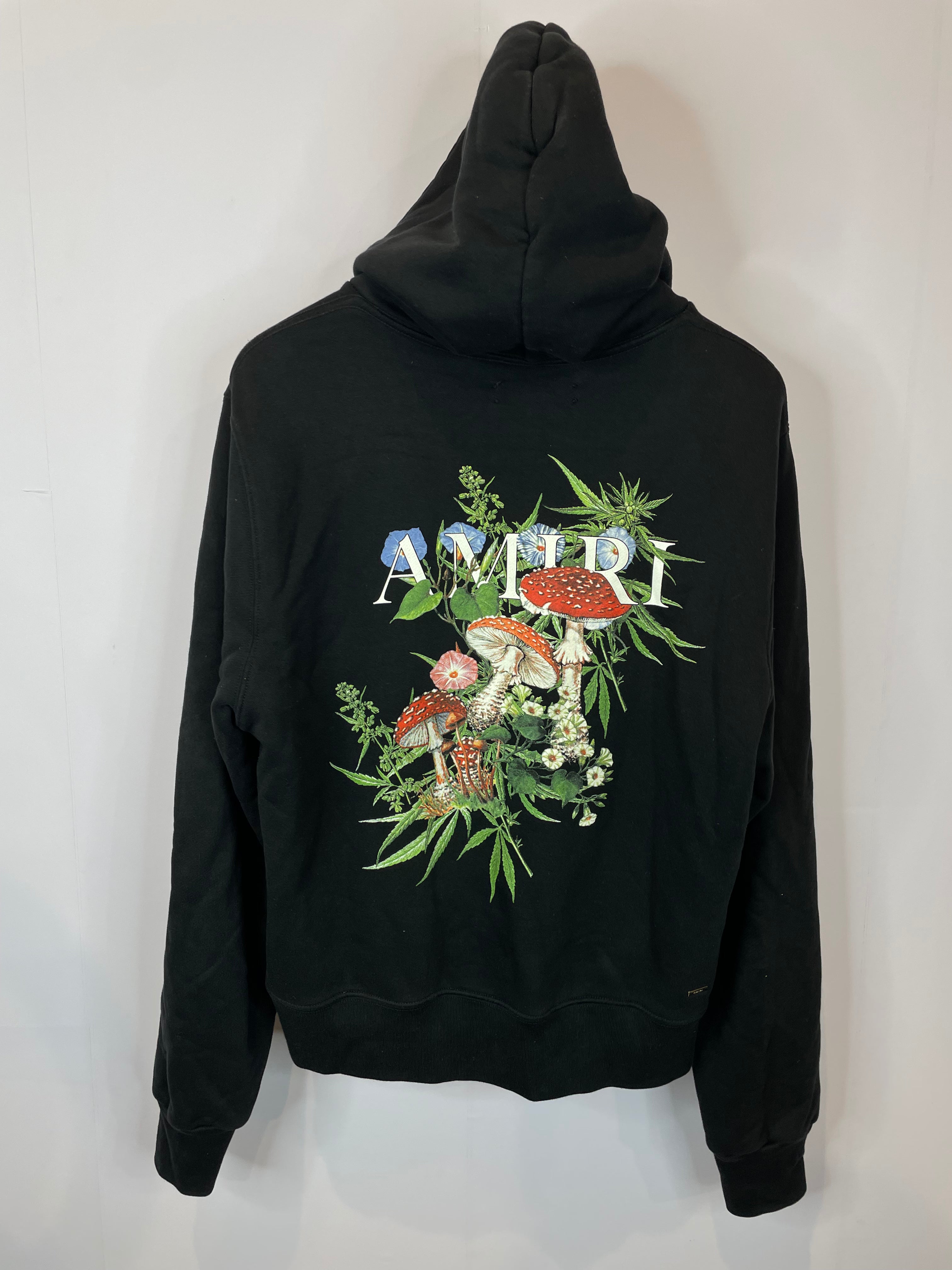 Amiri Floral Logo Hoodie Black Used Small