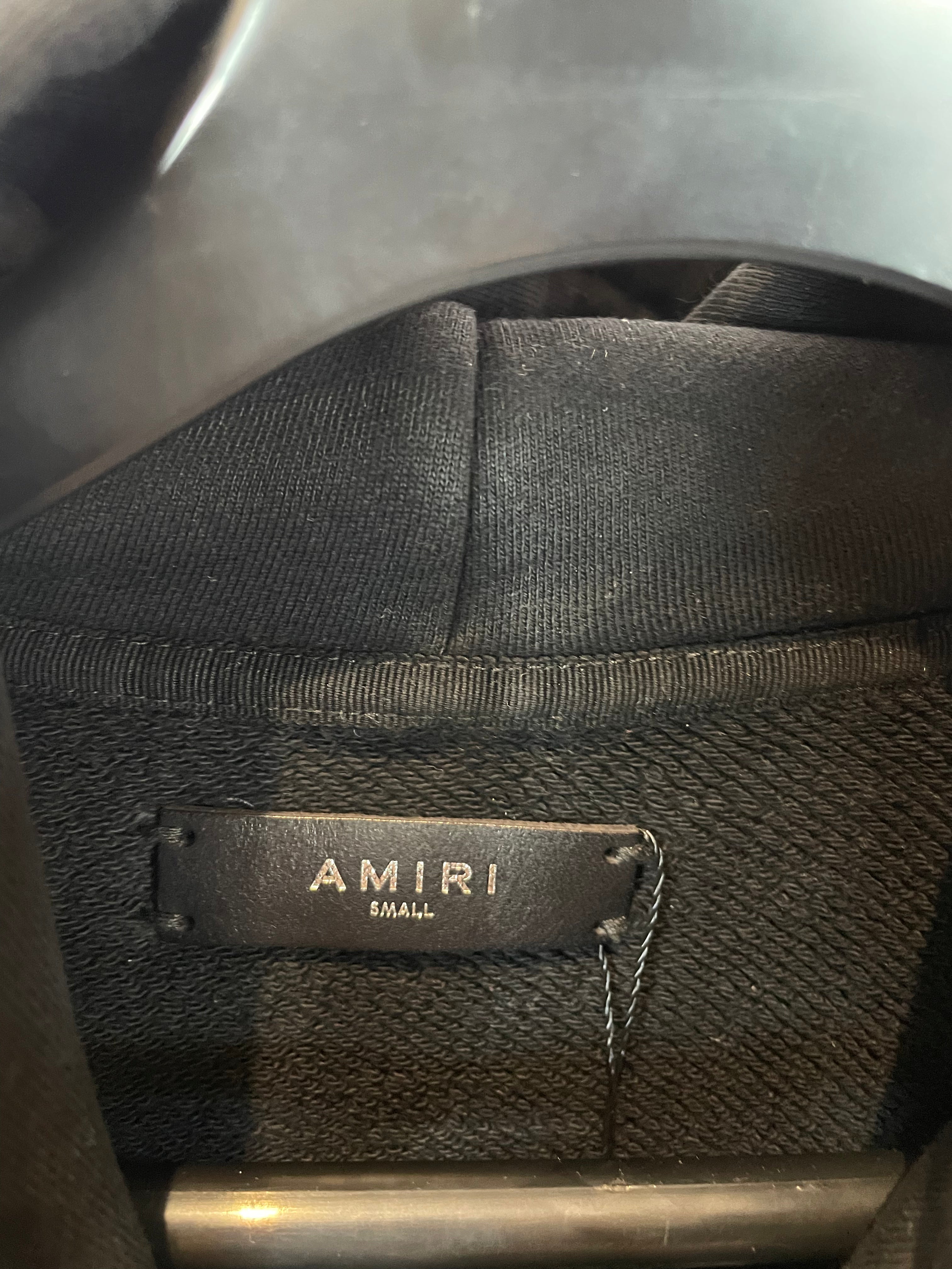 Amiri Floral Logo Hoodie Black Used Small