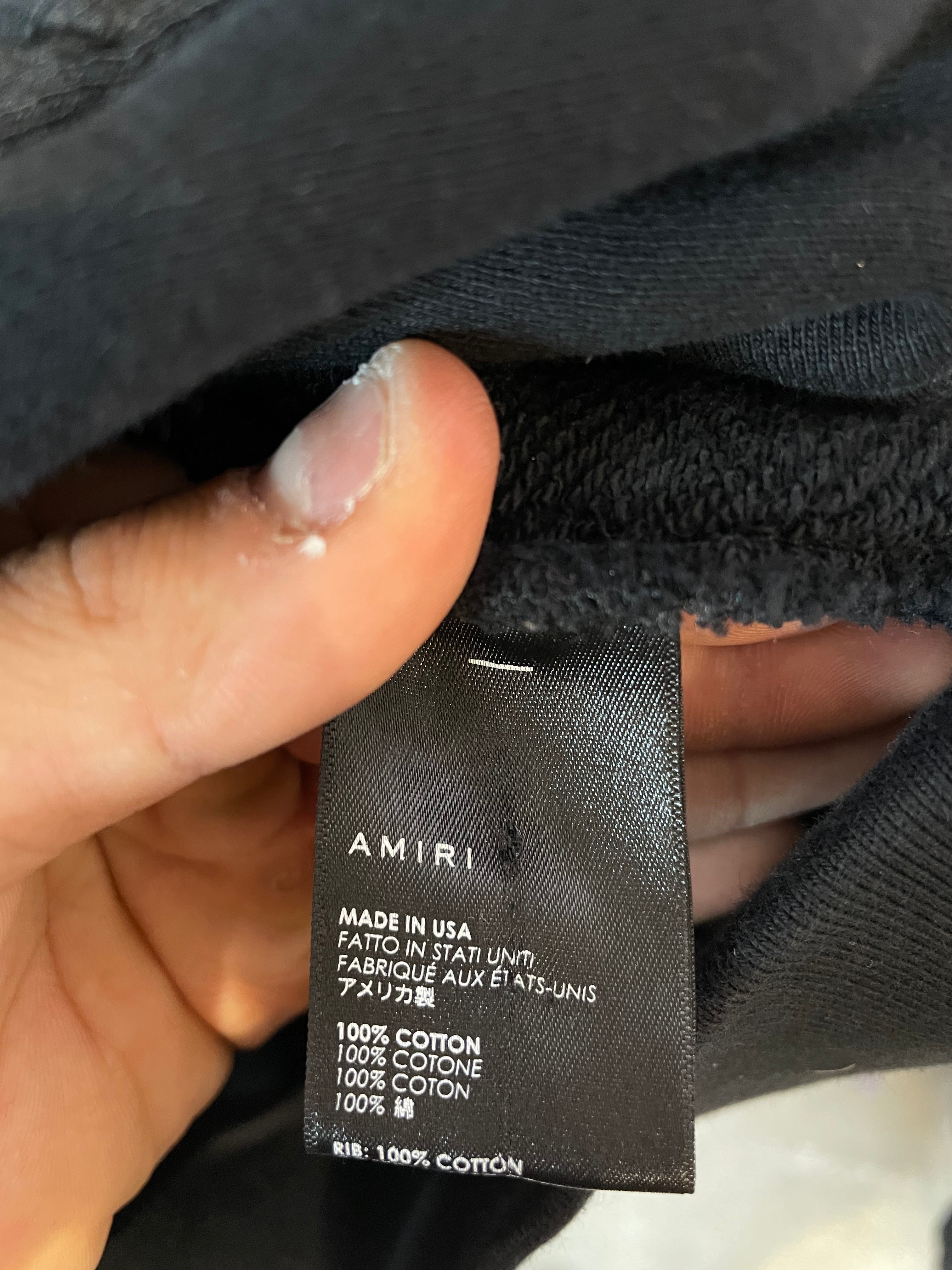 Amiri Floral Logo Hoodie Black Used Small