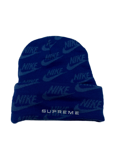 Supreme Nike All Over Blue Beanie