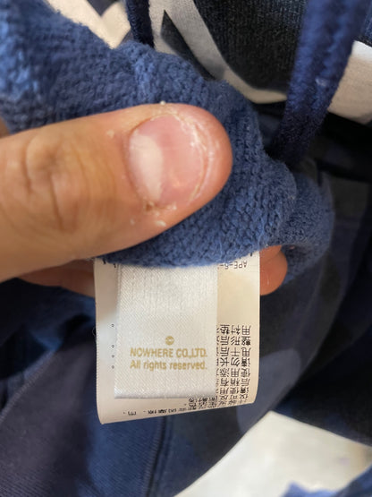 BAPE Classic Logo Hoodie Navy Camo Used XL