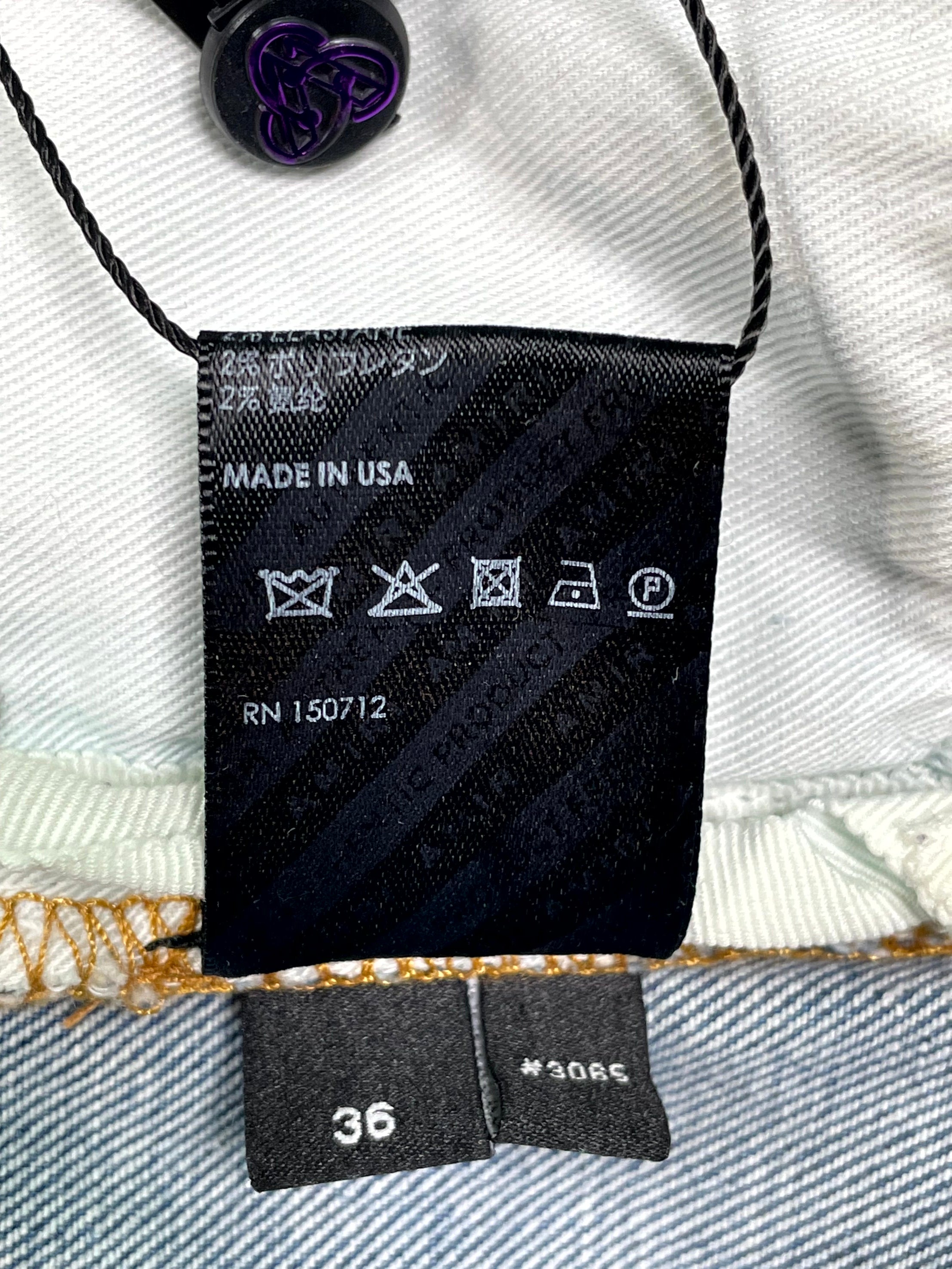 Amiri Indigo Paisley Jeans