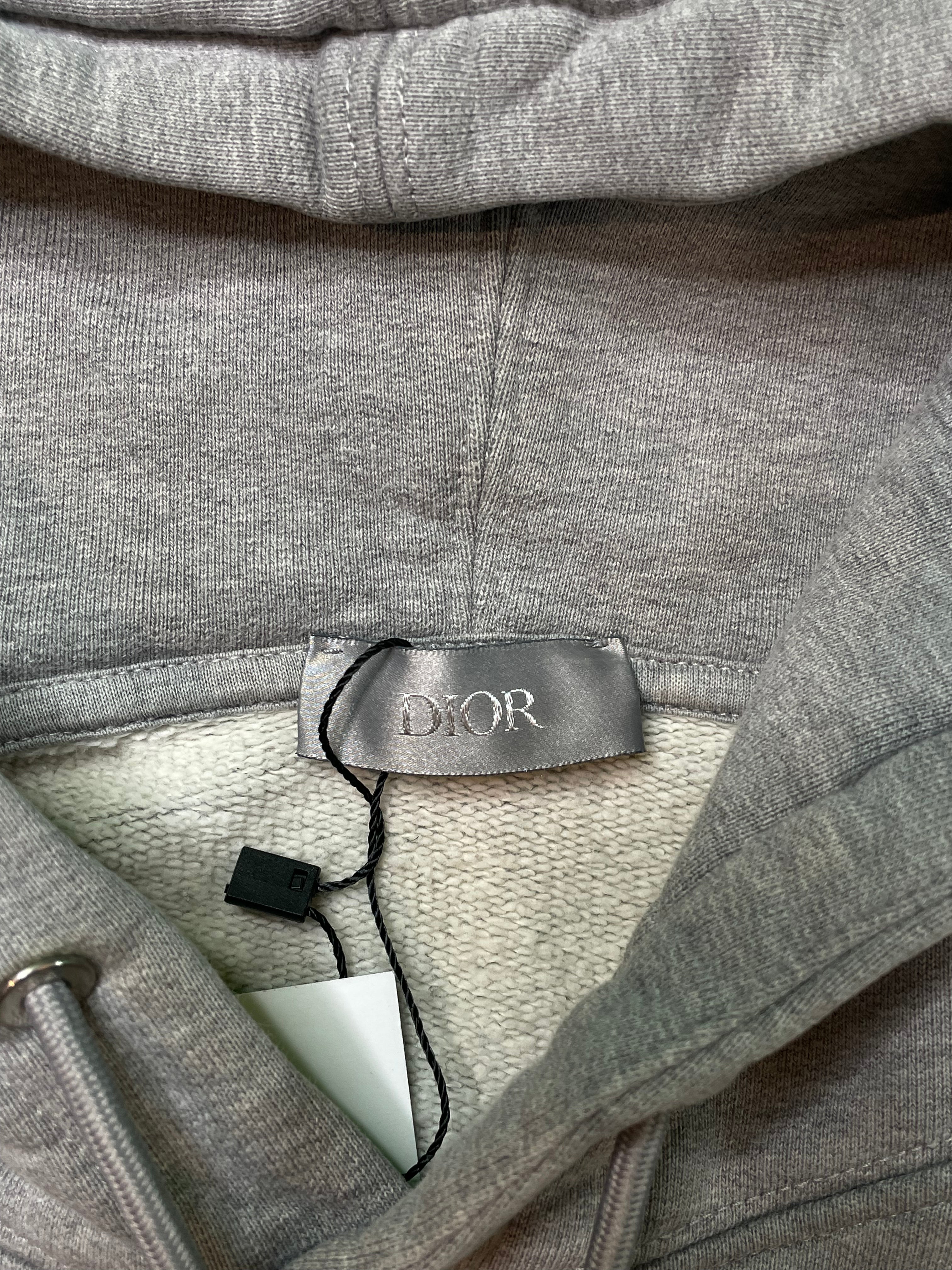 Dior CD Logo Grey Hoodie