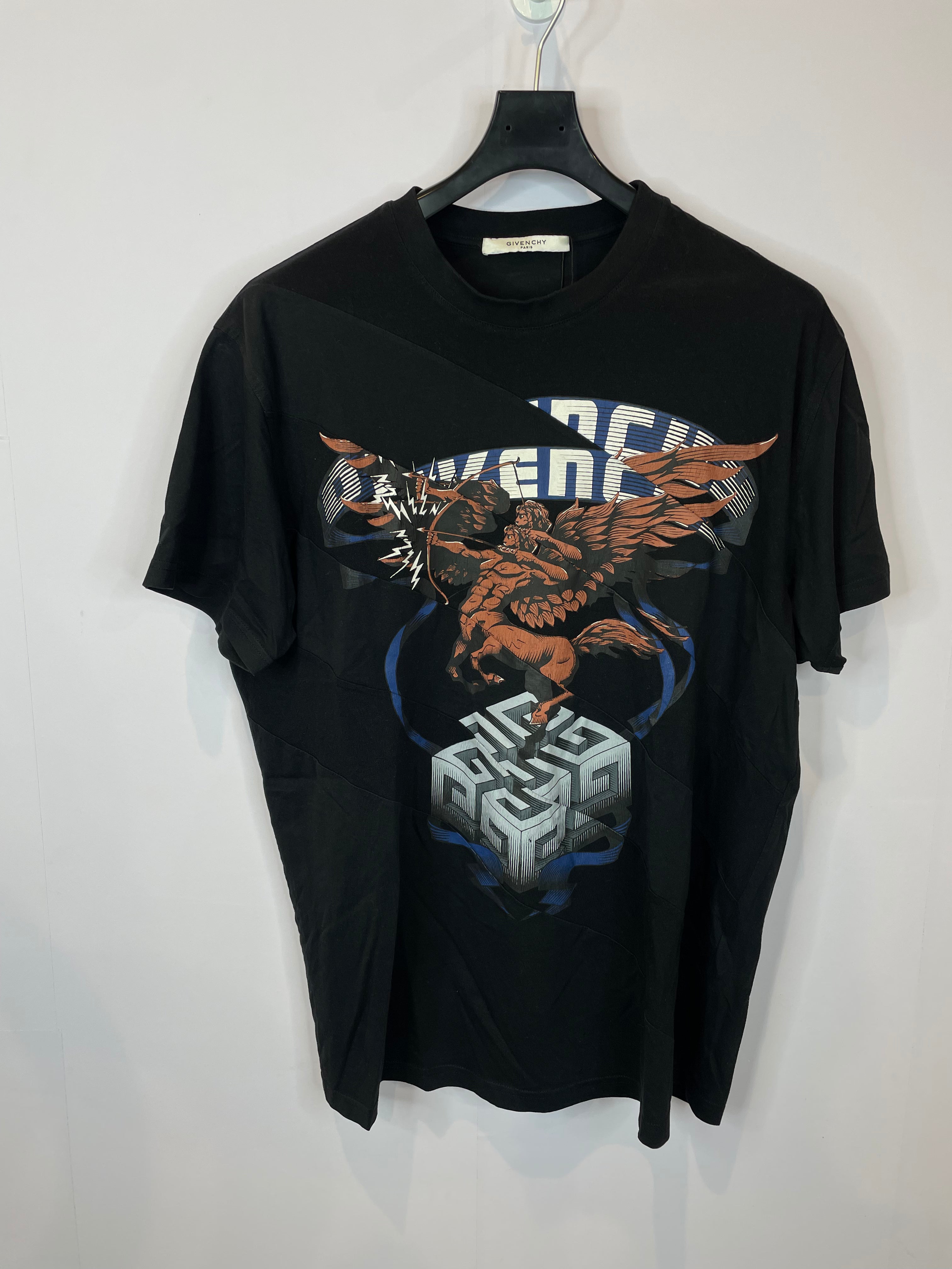 Givenchy Flying Horsemen Tee Black Used Small