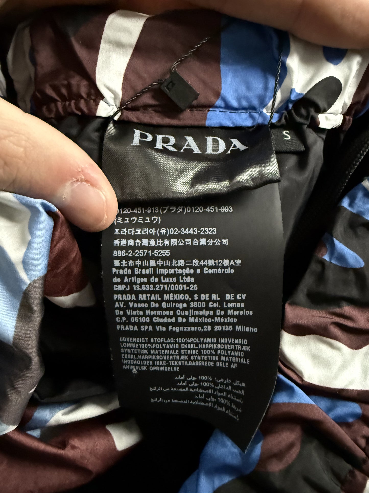 Prada Camo Blue Track  Pants Used Small