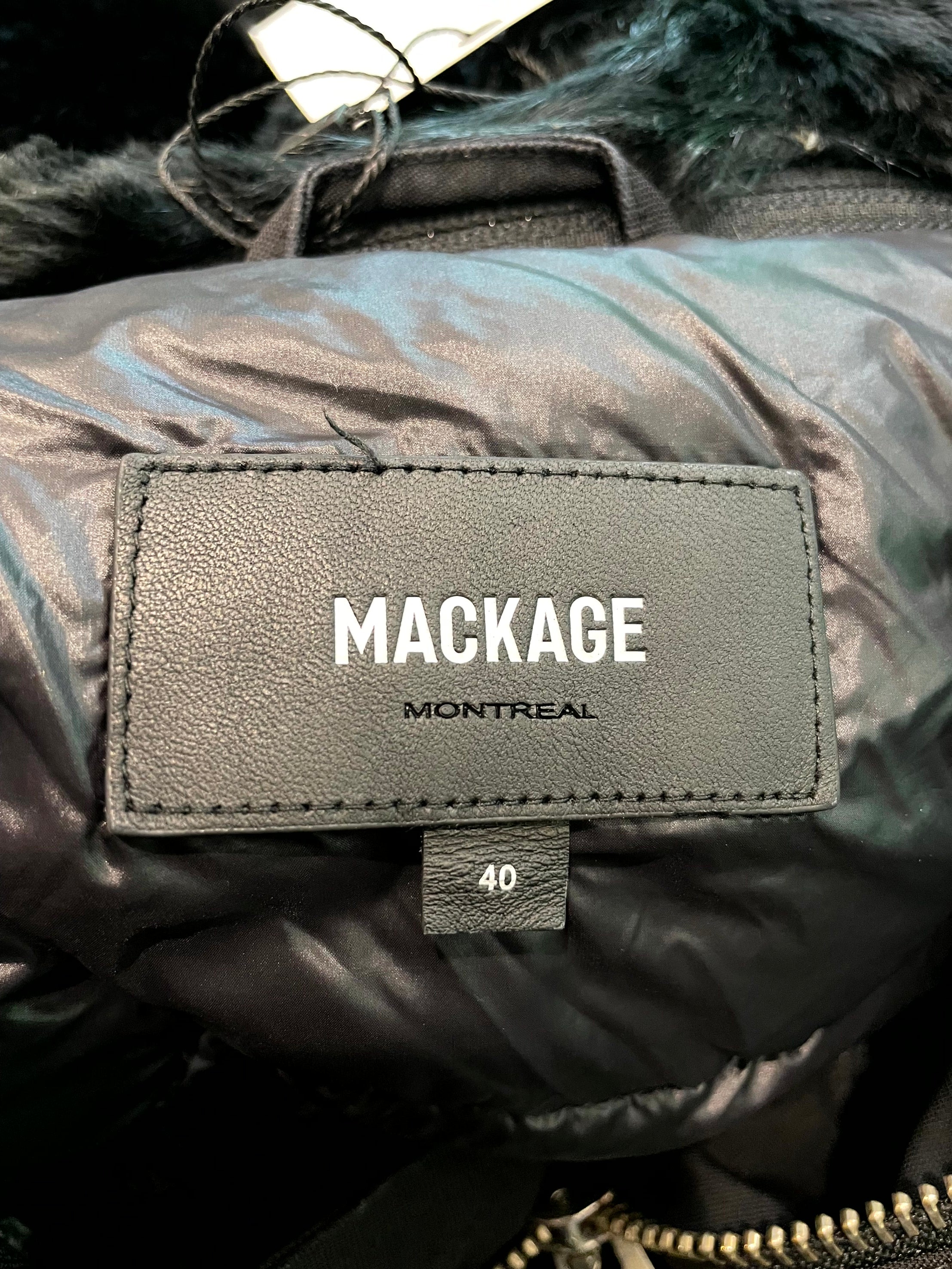 Mackage Bomber Black Fur Jacket