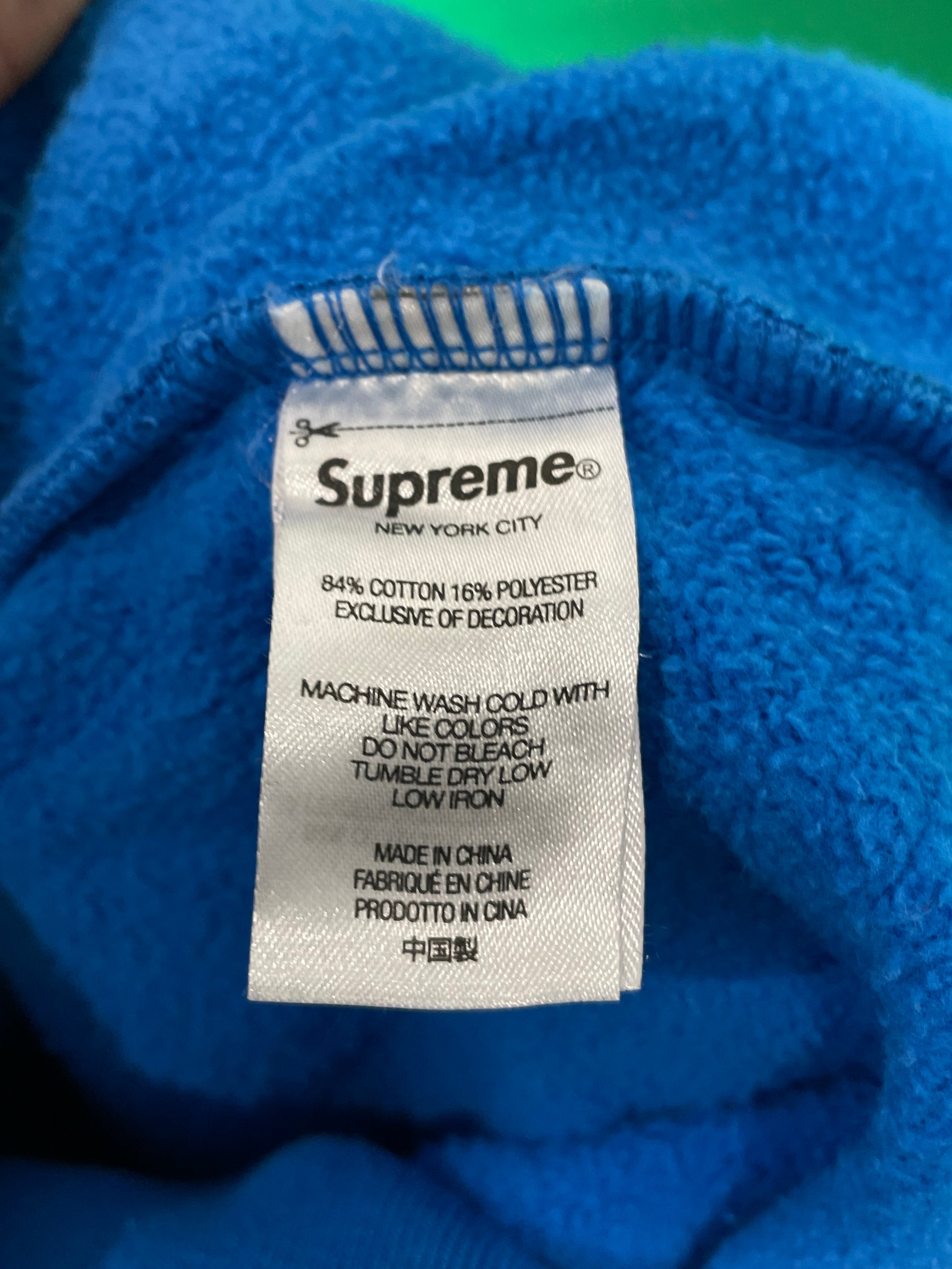 Supreme Sleeve Logo Blue & Red Hoodie