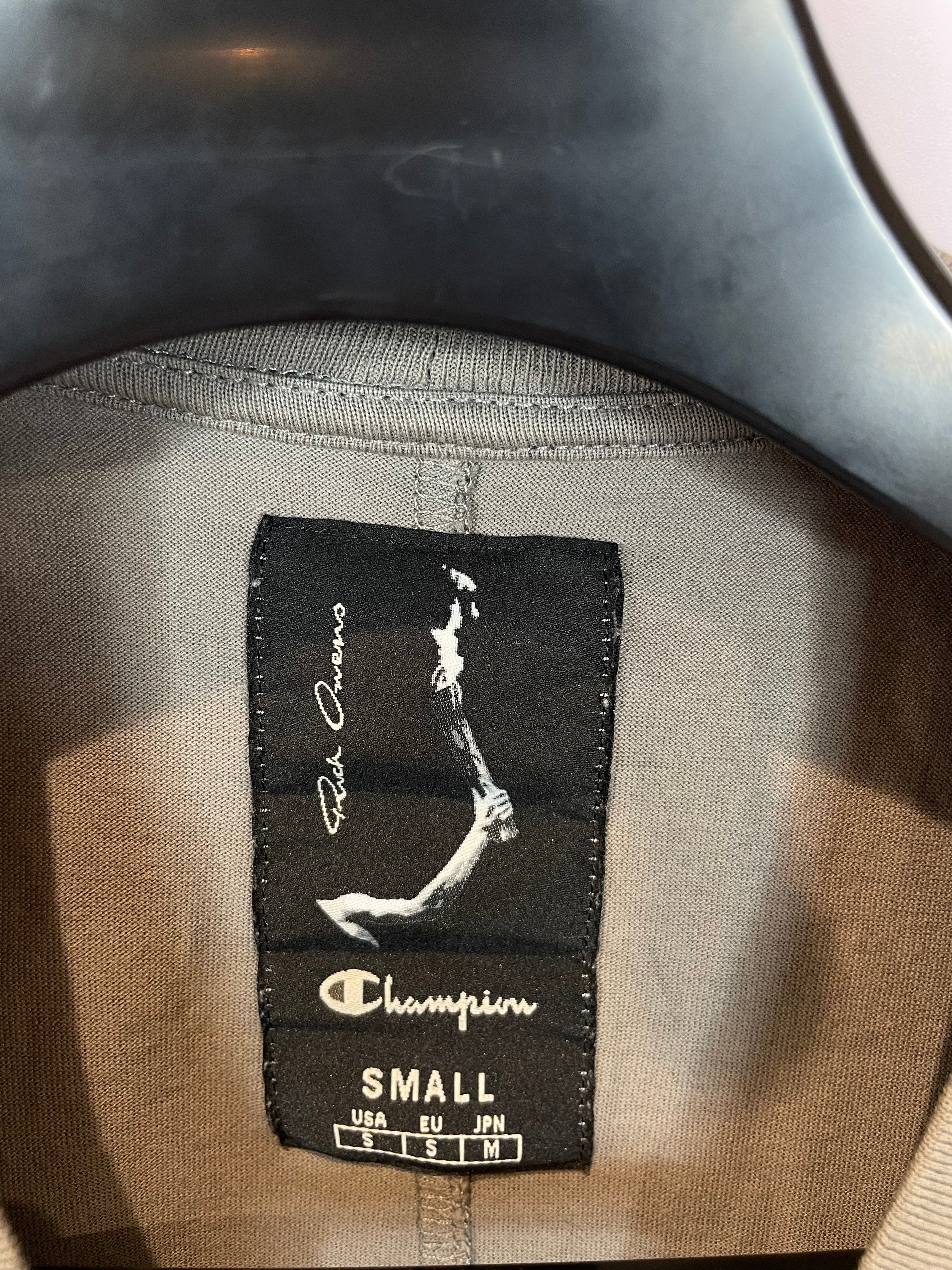 Rick Owens Champion Tee Grey Used Small