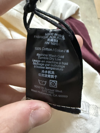 Rhude Tee Maroon White Large New