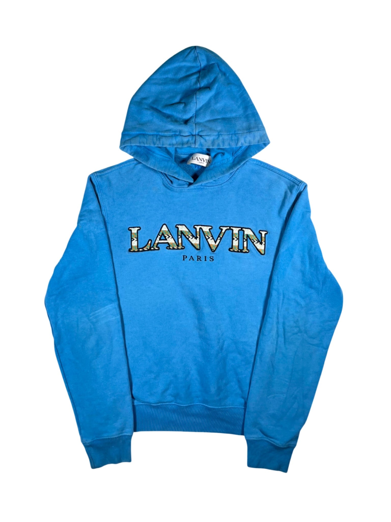 Lanvin Chest Logo Blue Hoodie