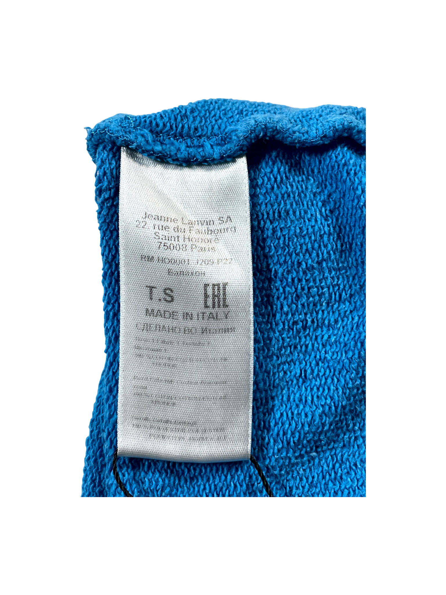 Lanvin Chest Logo Blue Hoodie