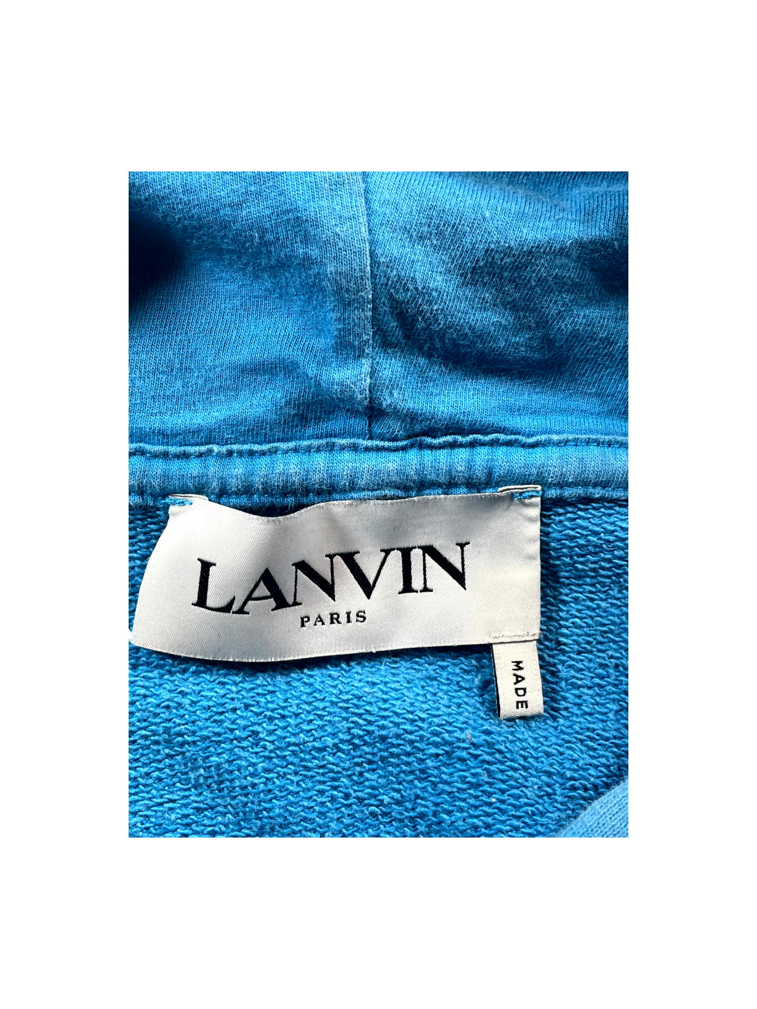 Lanvin Chest Logo Blue Hoodie
