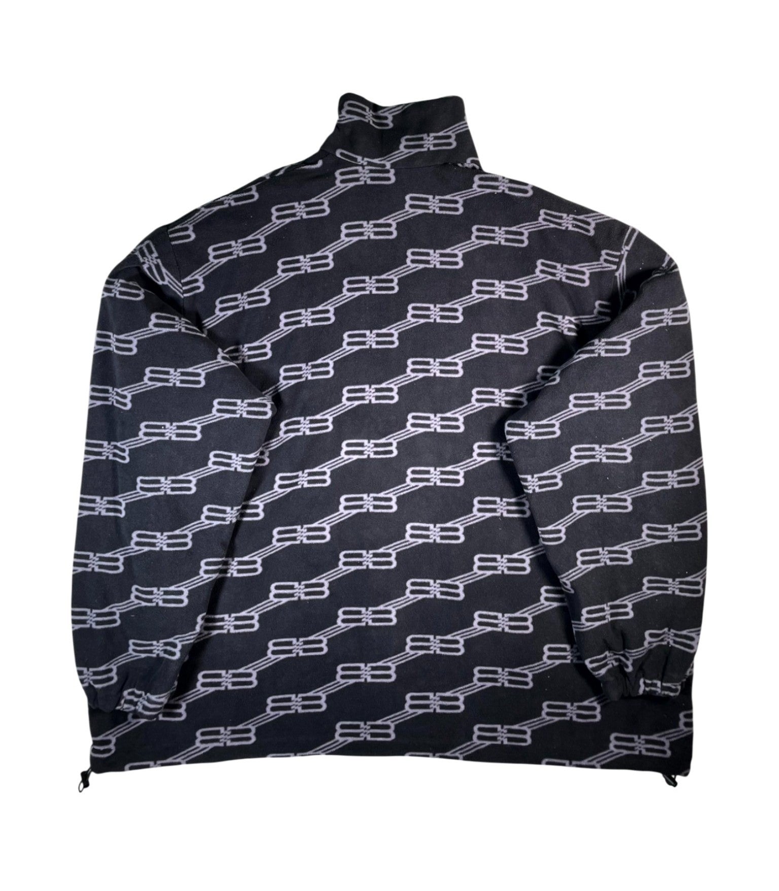 Balenciaga Monogram Sherpa Fleece Black Jacket