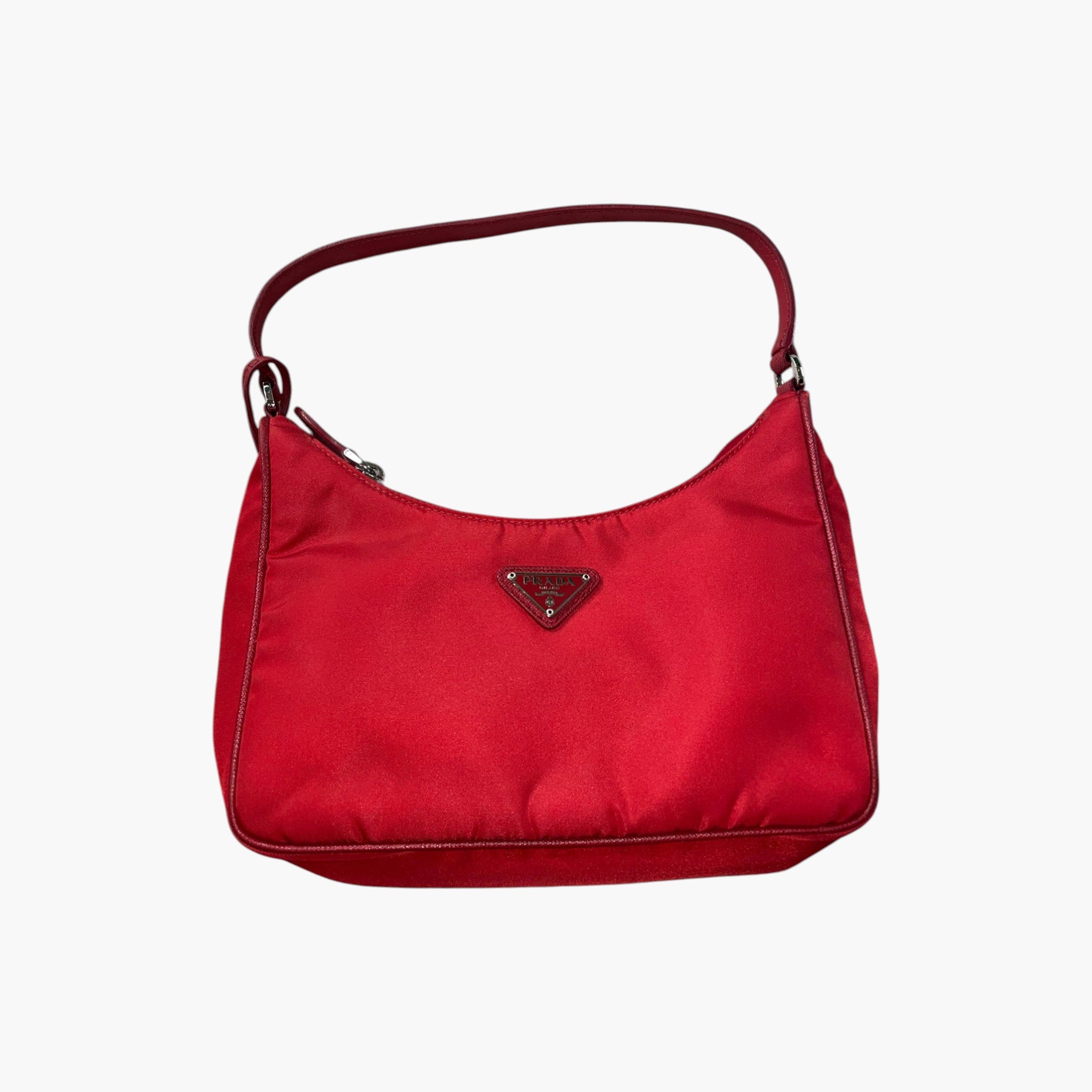 Prada Nylon Side Bag Red