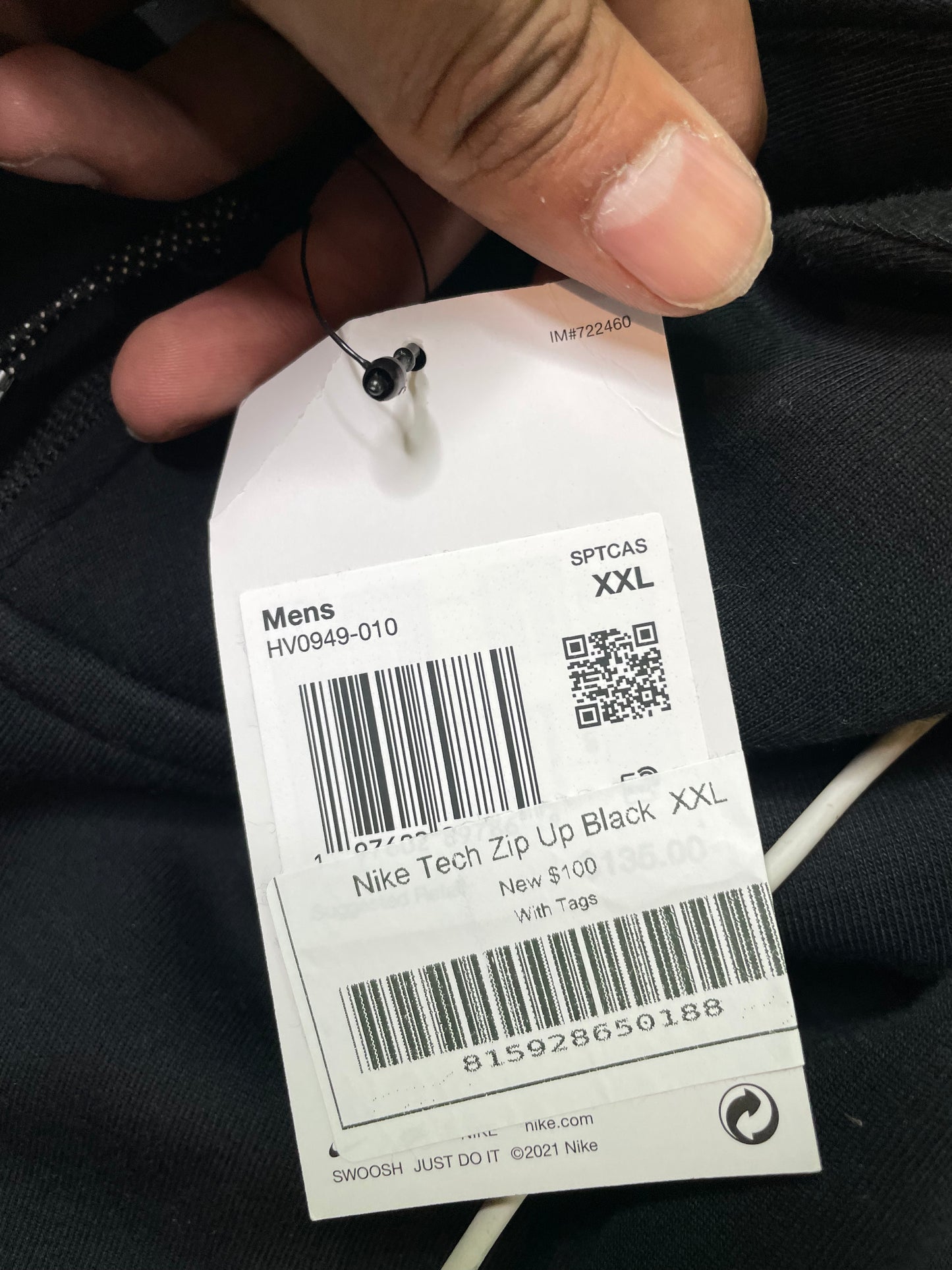 Nike Tech Zip Up Black Hoodie