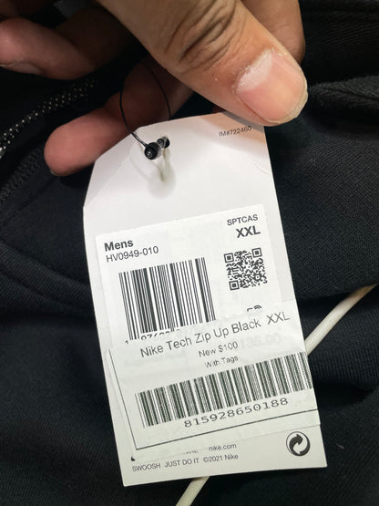 Nike Tech Zip Up Black Hoodie