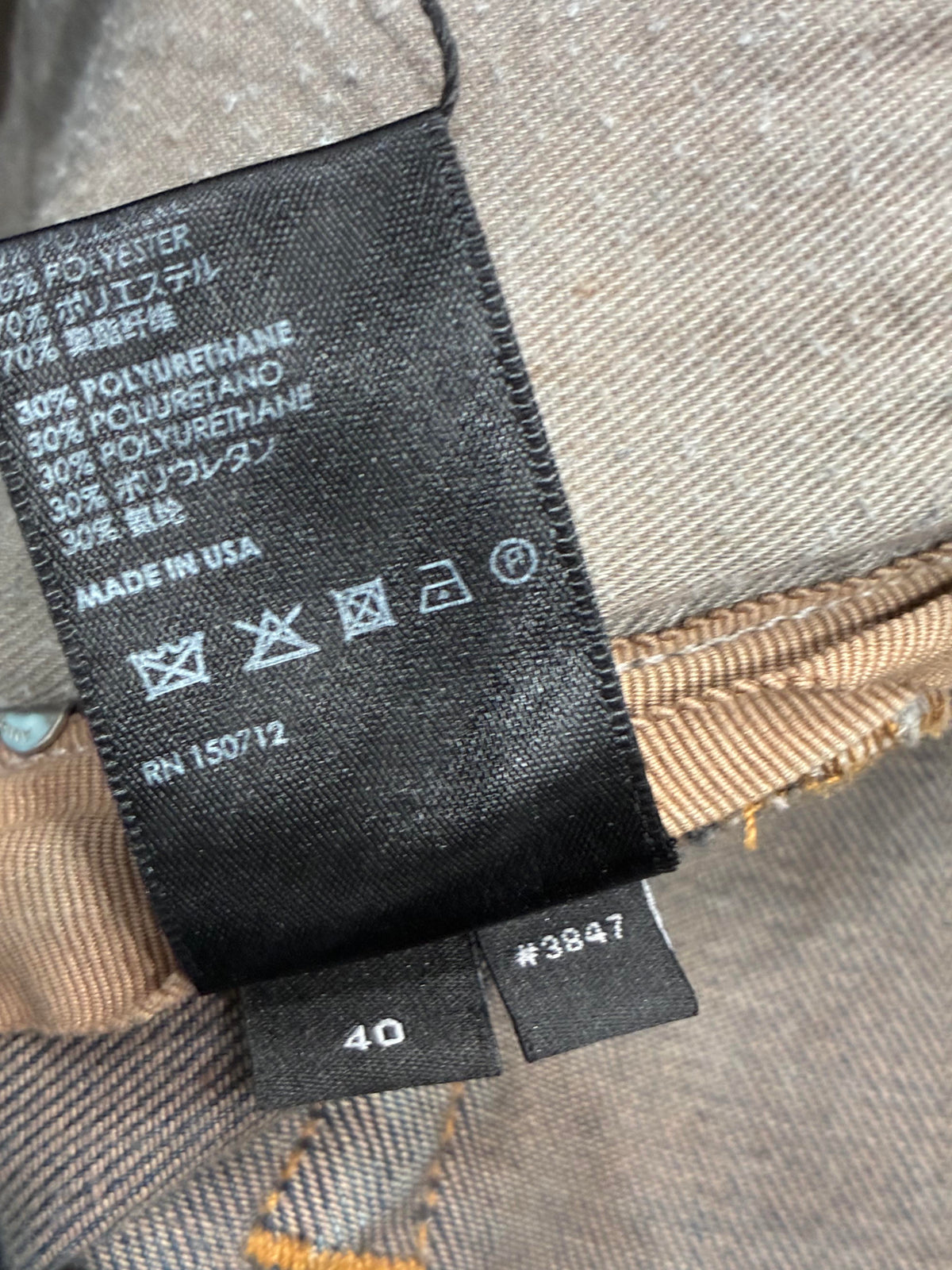 Amiri MX1 Rust Wash & Yellow Ultrasuede Jeans