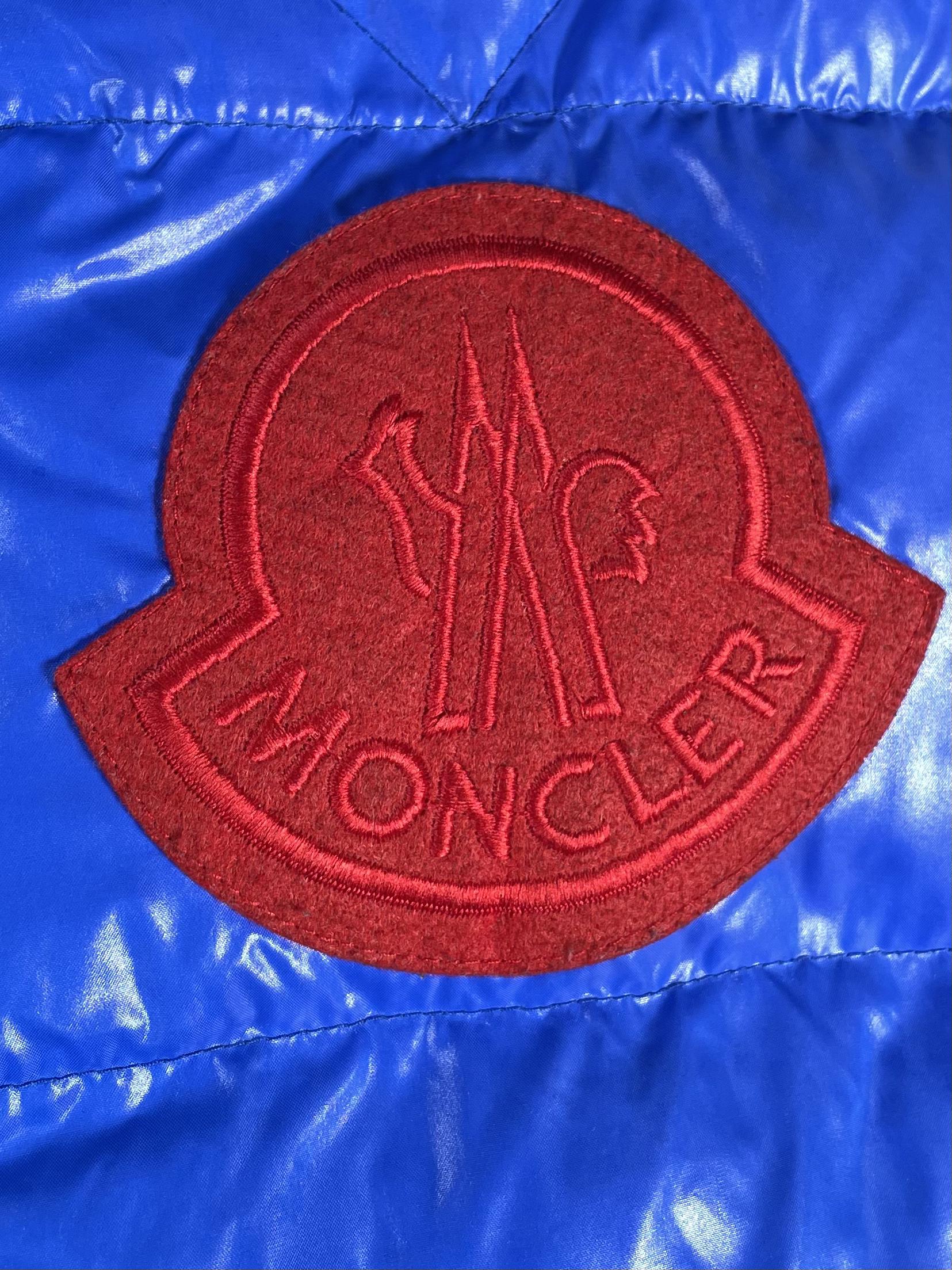 Moncler Red Dervaux Down Blue Puffer Jacket