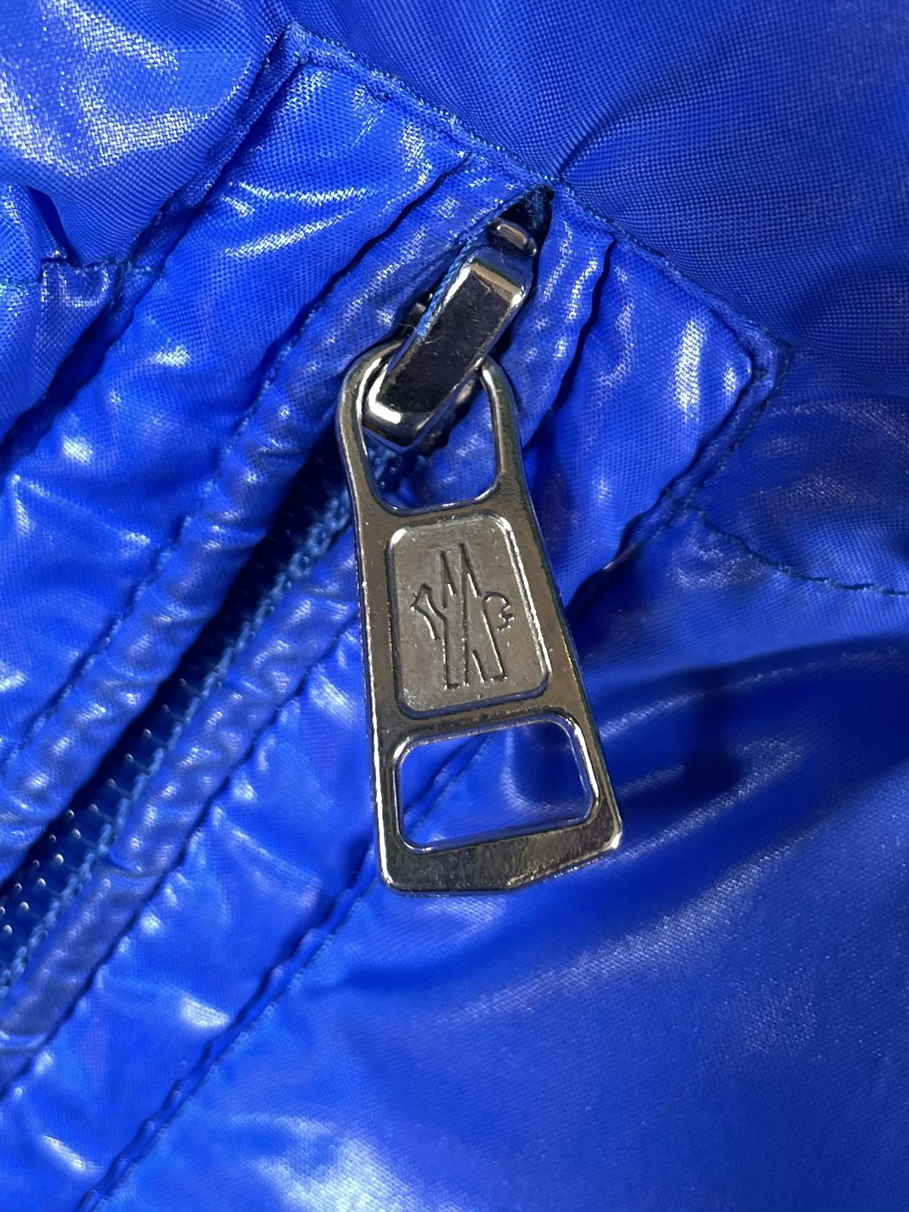 Moncler Red Dervaux Down Blue Puffer Jacket