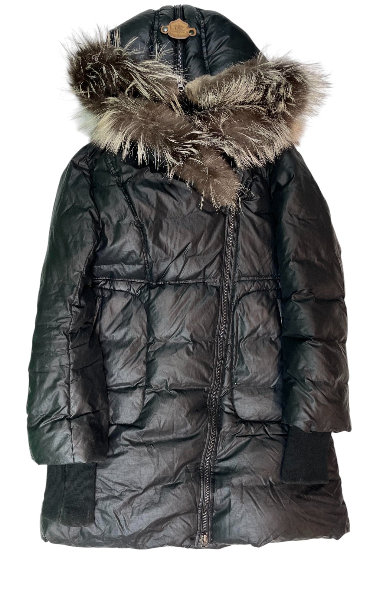 Mackage Split Kay Black Fur Hood Jacket