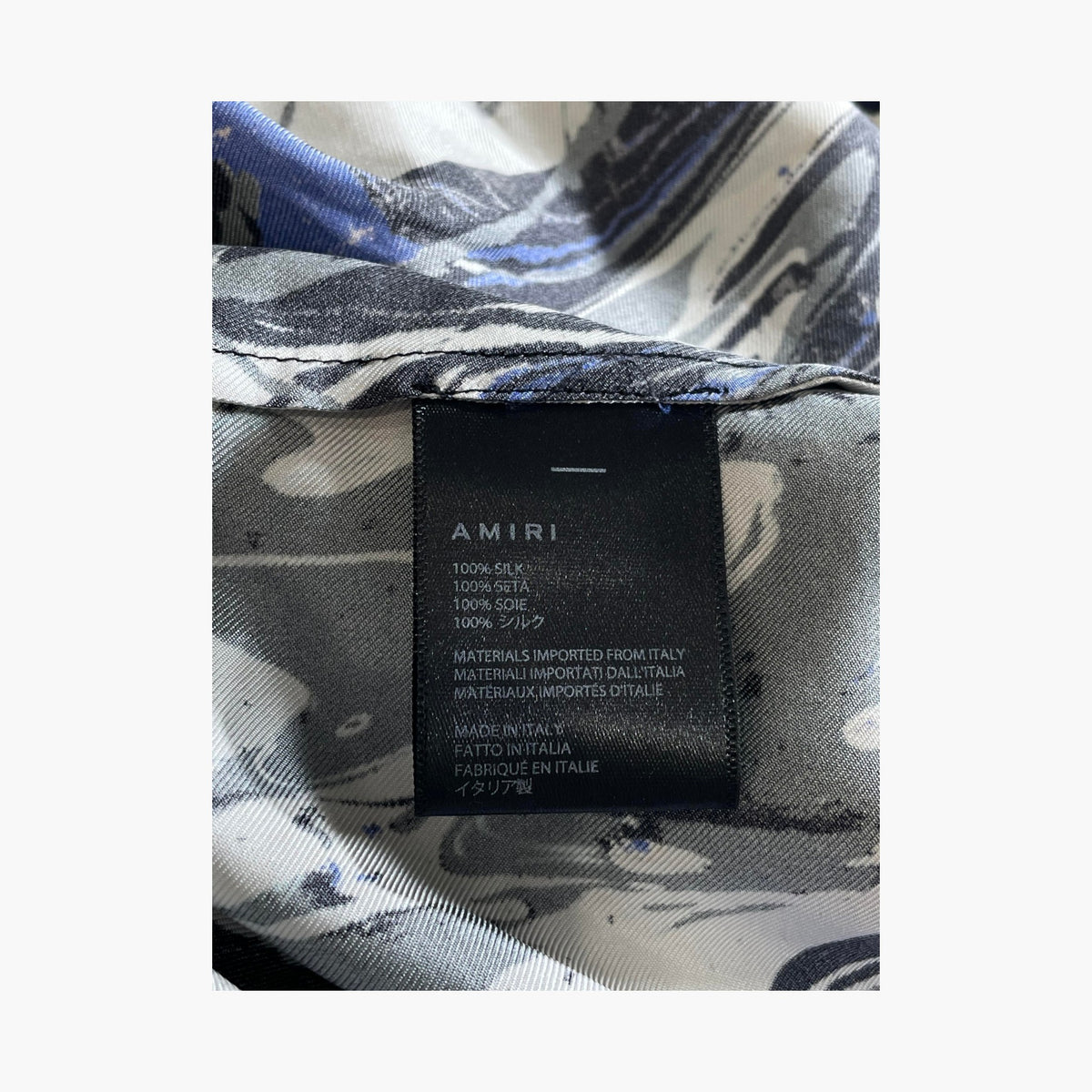 Amiri Black Tie Dye Button Up