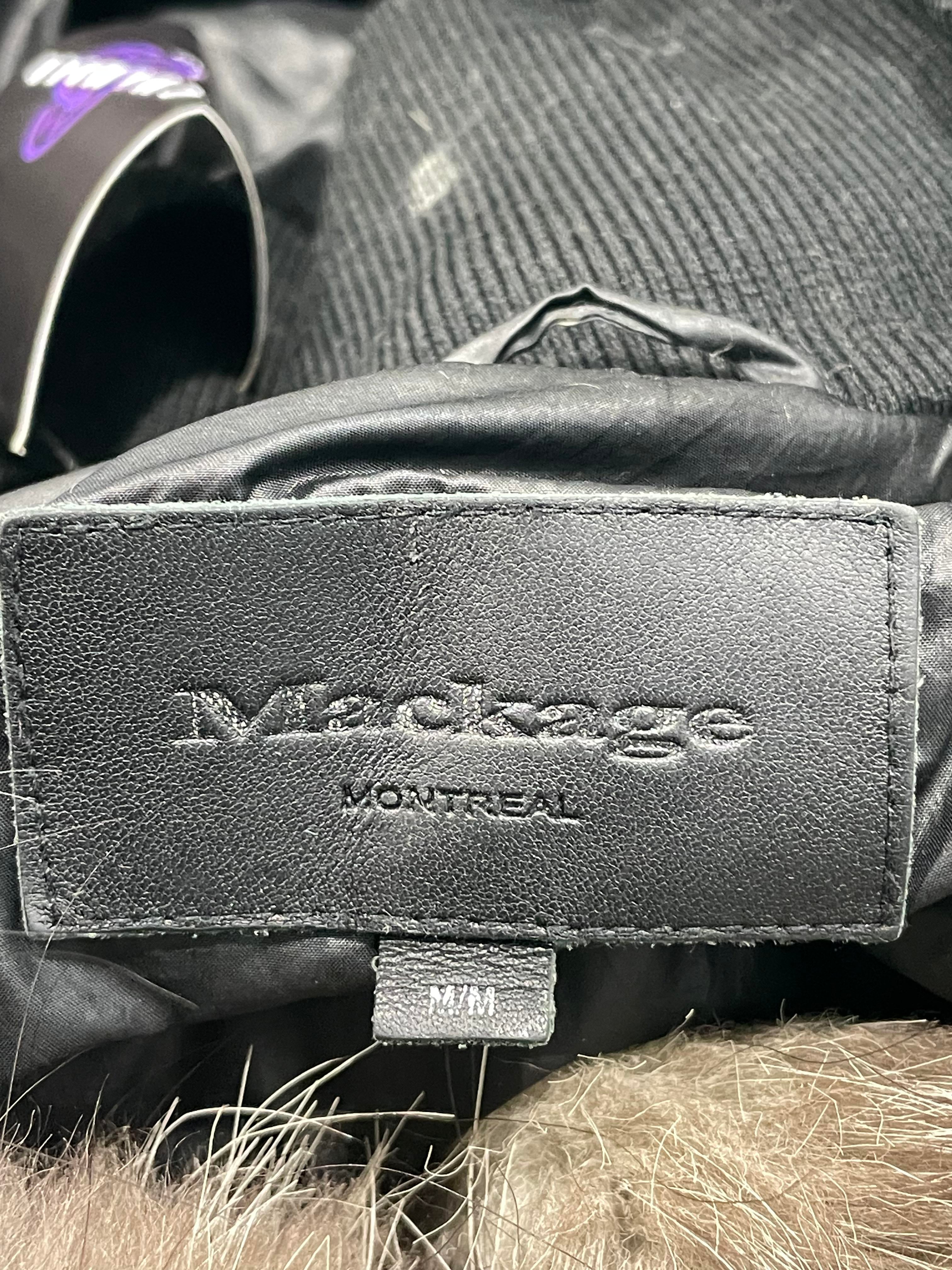 Mackage Split Kay Black Fur Hood Jacket