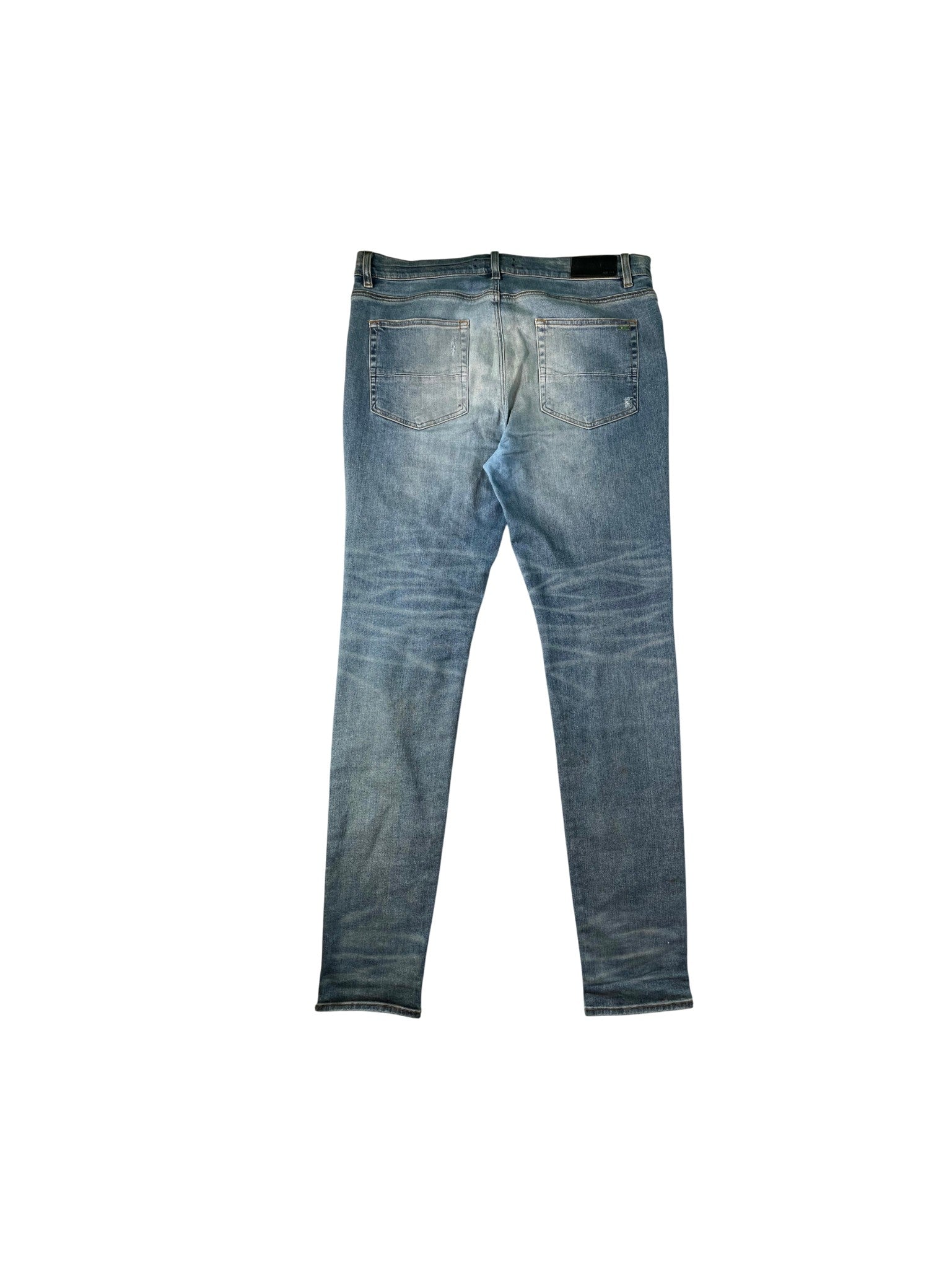 Amiri "MX1 Clay Patch" Light Wash & Black Jeans