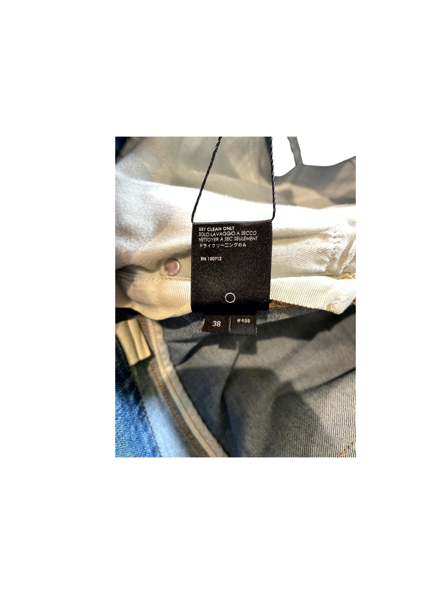 Amiri "MX1 Clay Patch" Light Wash & Black Jeans