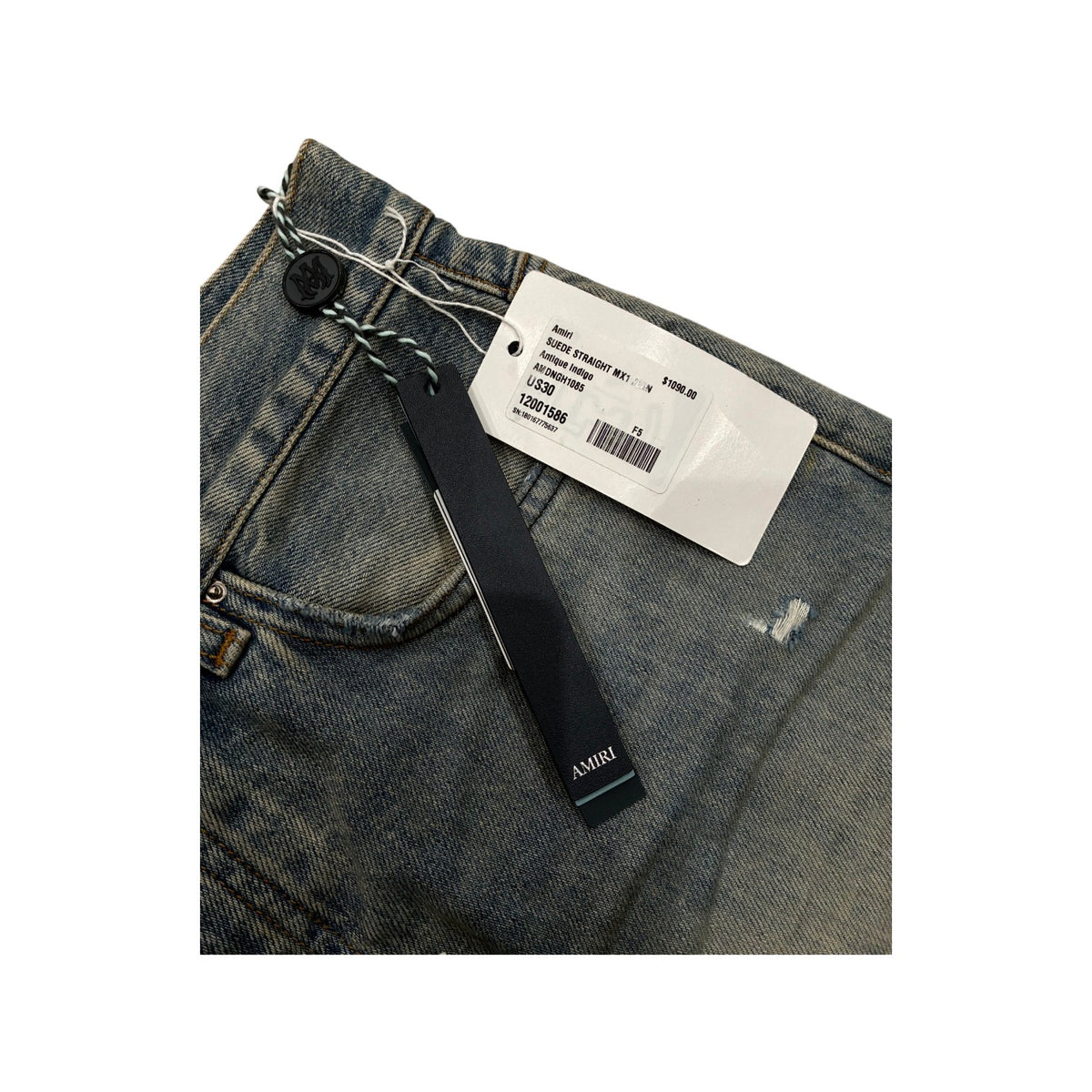 Amiri "MX1" Straight Leg Light Wash Jeans