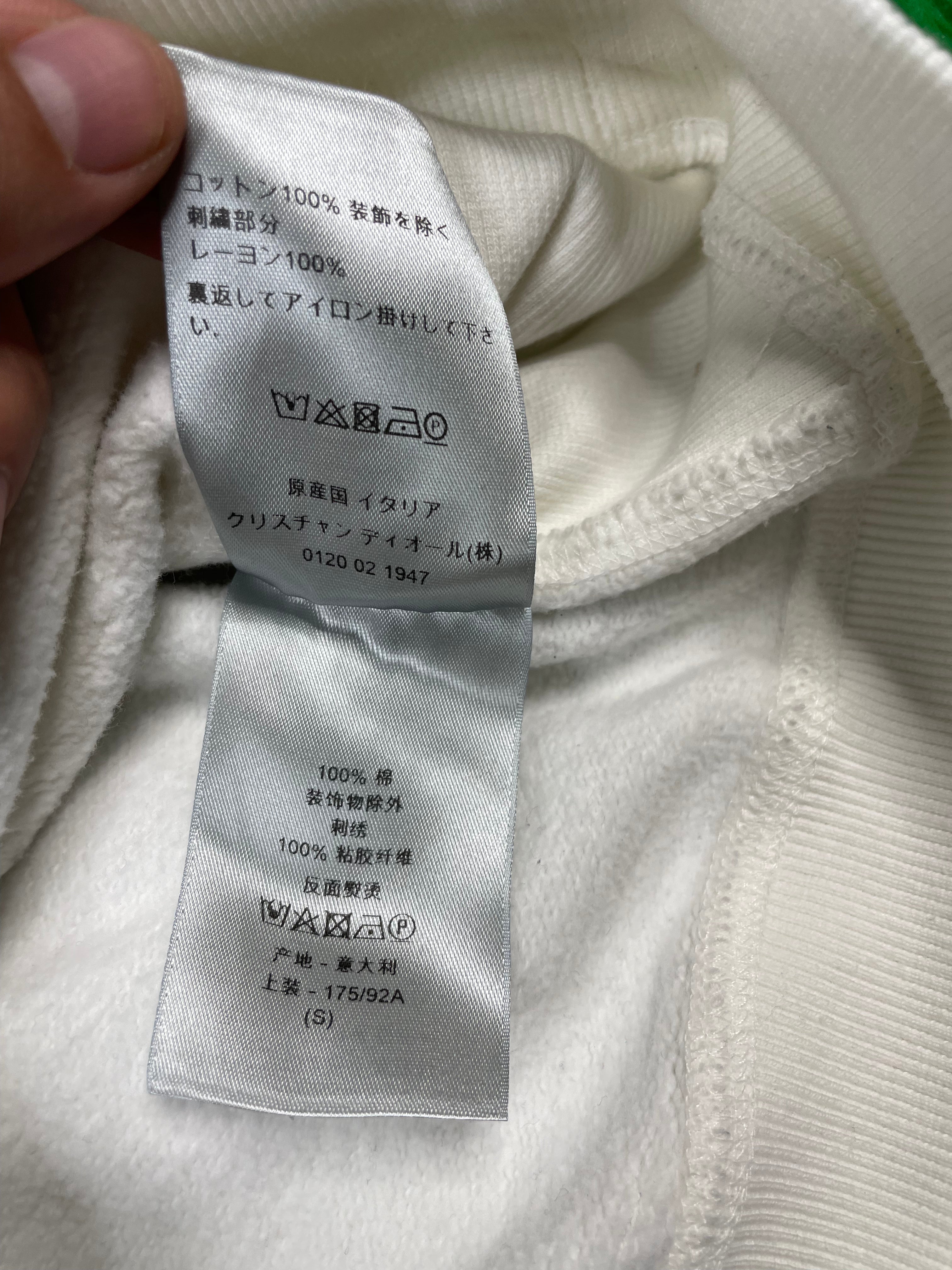 Dior CD Script LoGo Crewneck White size:Small Used