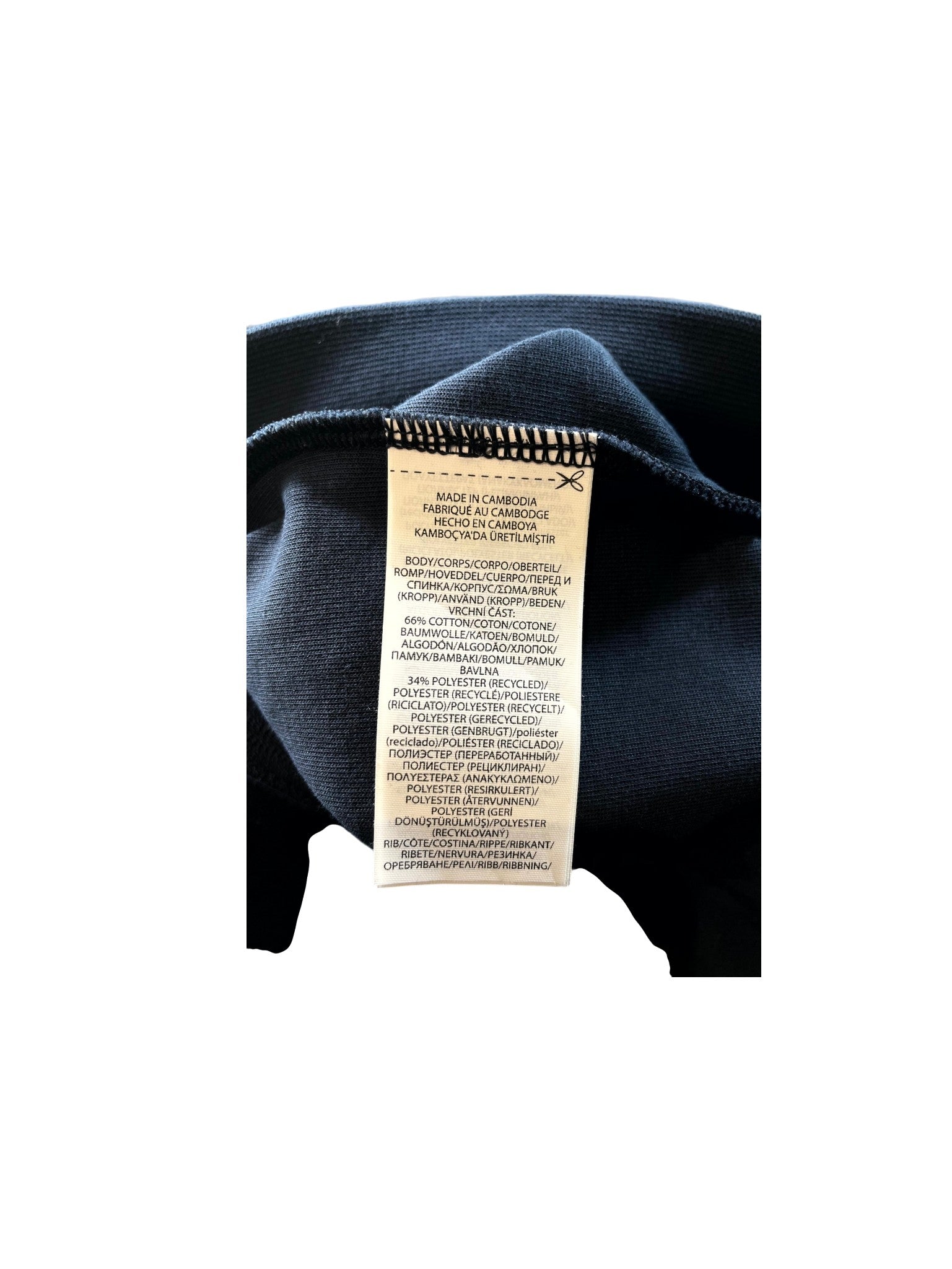 Polo Zip Up Navy & White Hoodie